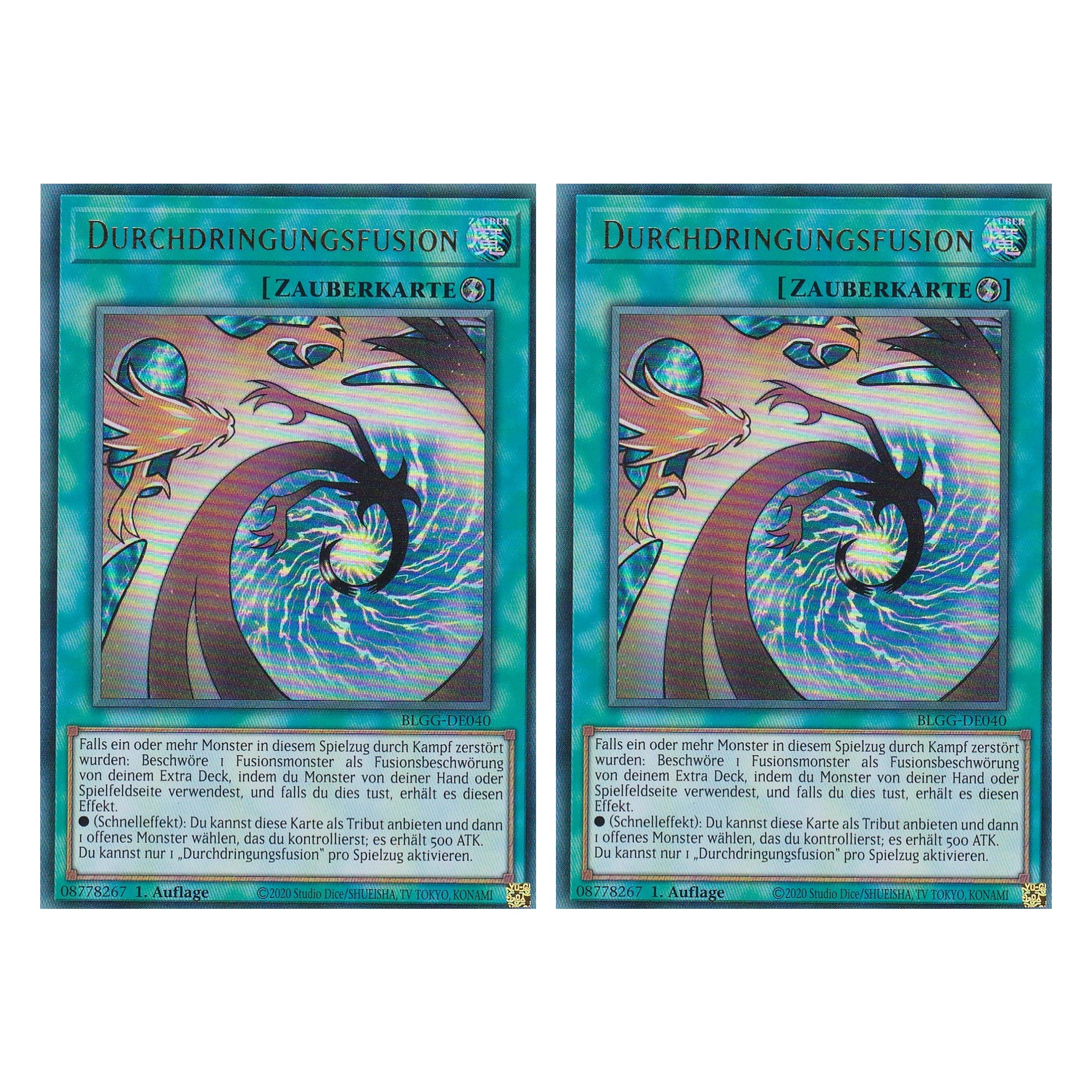 Durchdringungsfusion - BLGG-DE040 - Ultra Rare - Deutsch - 1. Auflage  - Battles of Legend: Glorious Gallery - Yu-Gi-Oh! - Duo Set (2 Stück)
