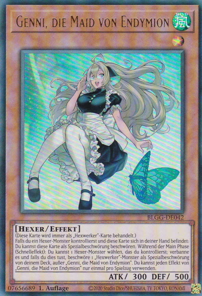 Genni, die Maid von Endymion - BLGG-DE042 - Ultra Rare - Deutsch - 1. Auflage - Battles of Legend: Glorious Gallery - Yu-Gi-Oh!