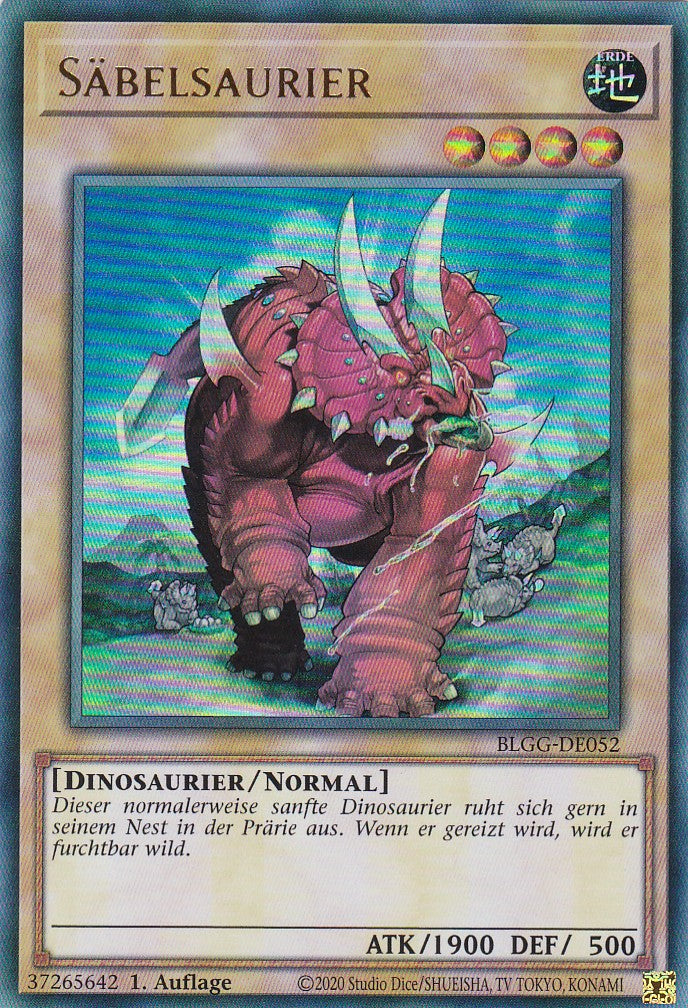 Säbelsaurier - BLGG-DE052 - Ultra Rare - Deutsch - 1. Auflage - Battles of Legend: Glorious Gallery - Yu-Gi-Oh!
