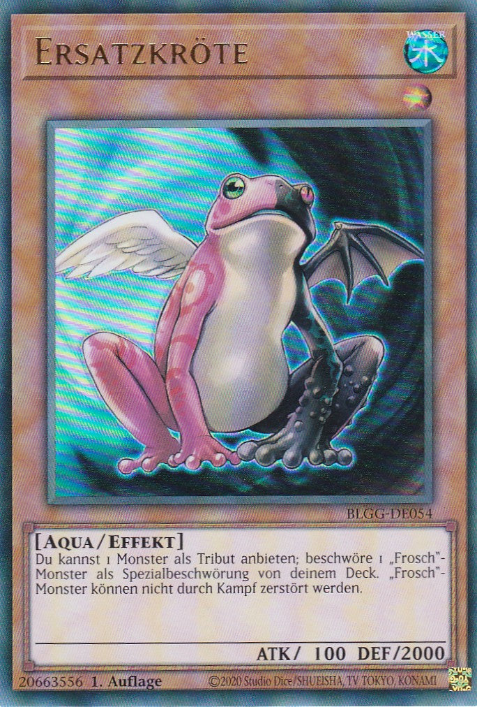 Ersatzkröte - BLGG-DE054 - Ultra Rare - Deutsch - 1. Auflage - Battles of Legend: Glorious Gallery - Yu-Gi-Oh!