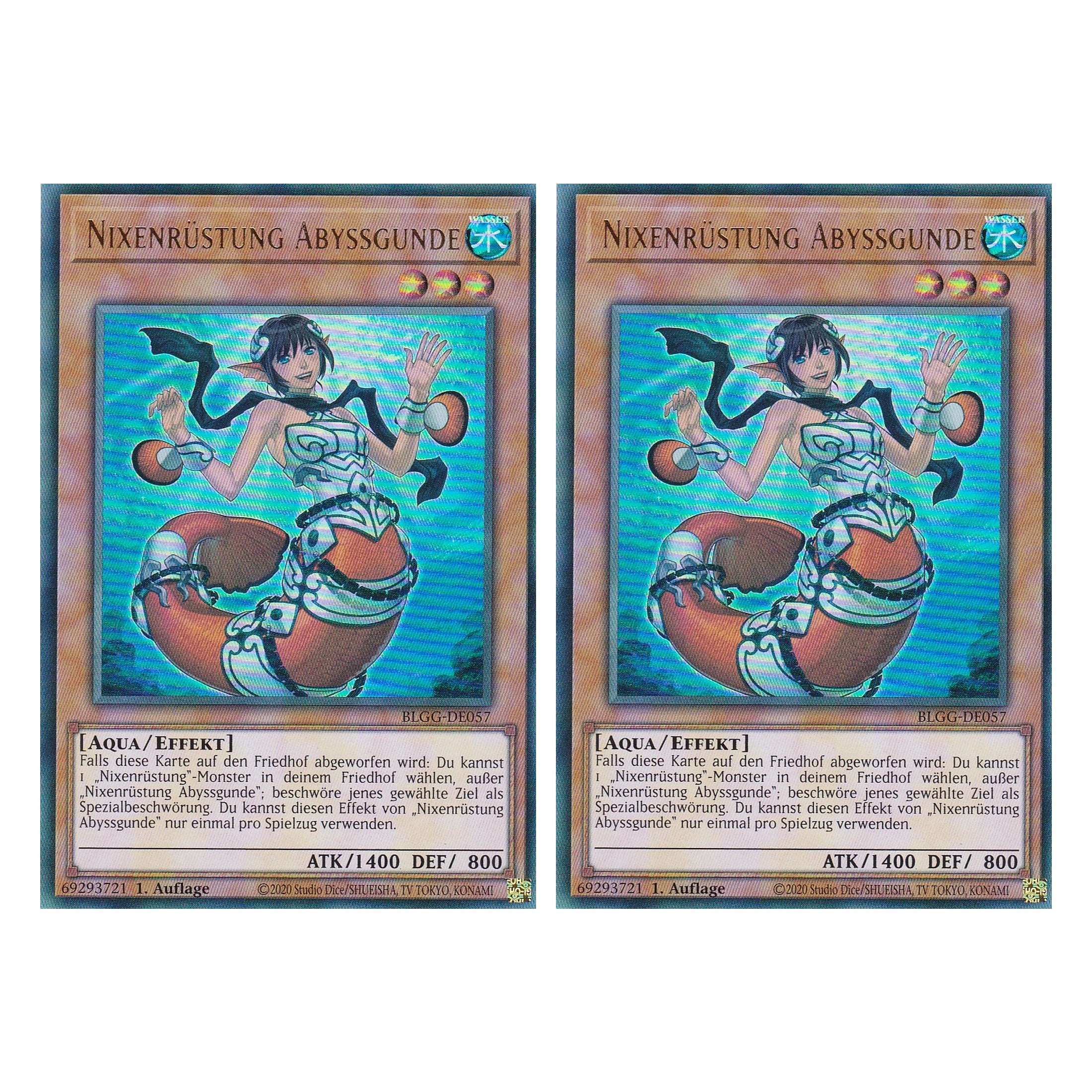 Nixenrüstung Abyssgunde - BLGG-DE057 - Ultra Rare - Deutsch - 1. Auflage  - Battles of Legend: Glorious Gallery - Yu-Gi-Oh! - Duo Set (2 Stück)