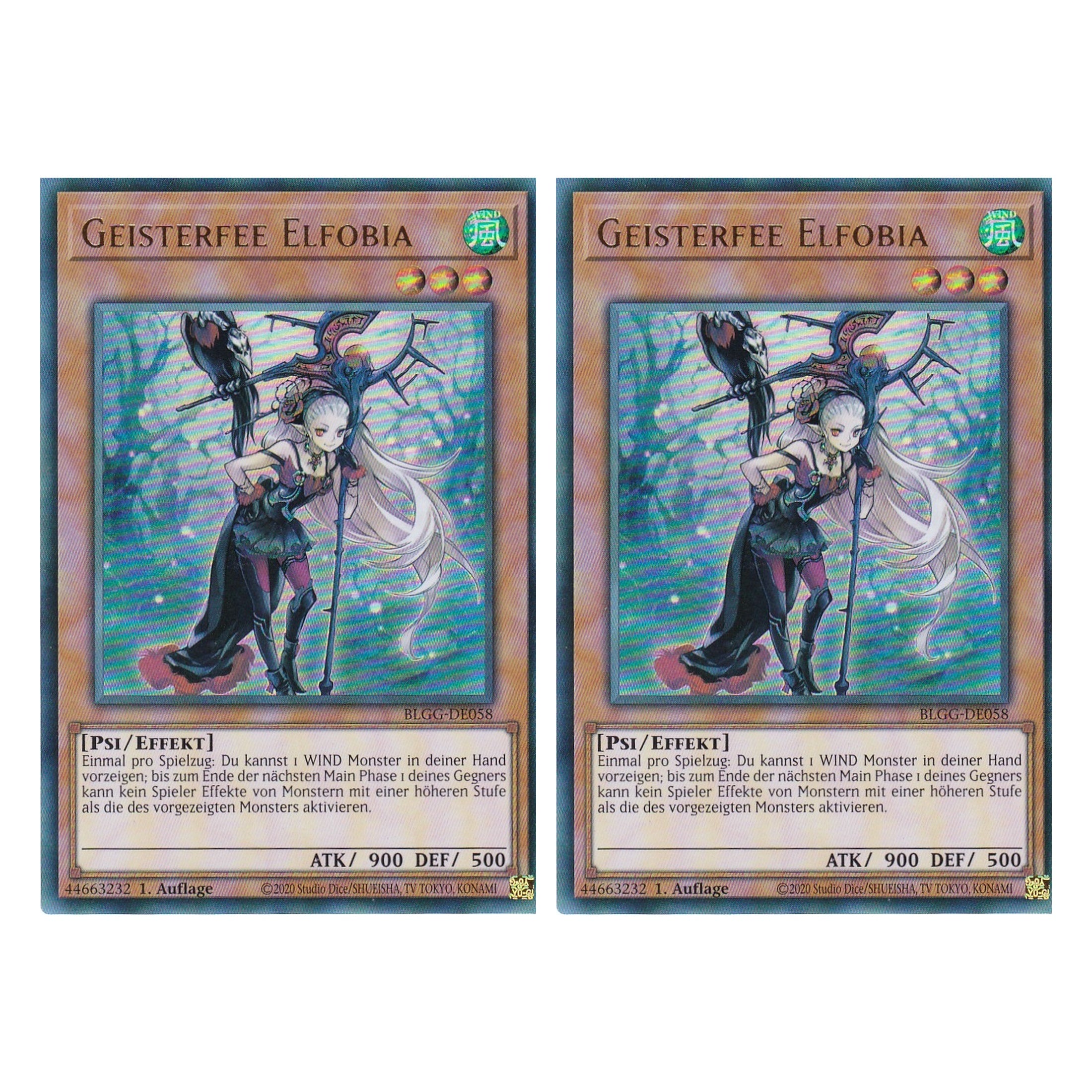 Geisterfee Elfobia - BLGG-DE058 - Ultra Rare - Deutsch - 1. Auflage  - Battles of Legend: Glorious Gallery - Yu-Gi-Oh! - Duo Set (2 Stück)