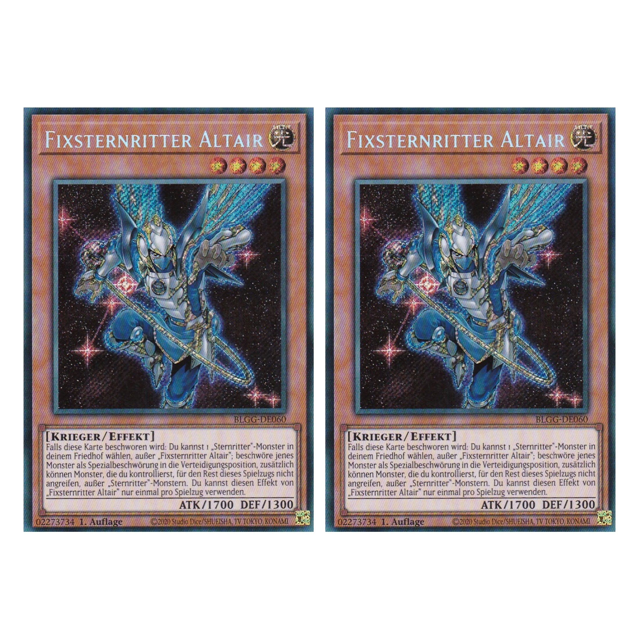 Fixsternritter Altair - BLGG-DE060 - Secret Rare - Deutsch - 1. Auflage  - Battles of Legend: Glorious Gallery - Yu-Gi-Oh! - Duo Set (2 Stück)
