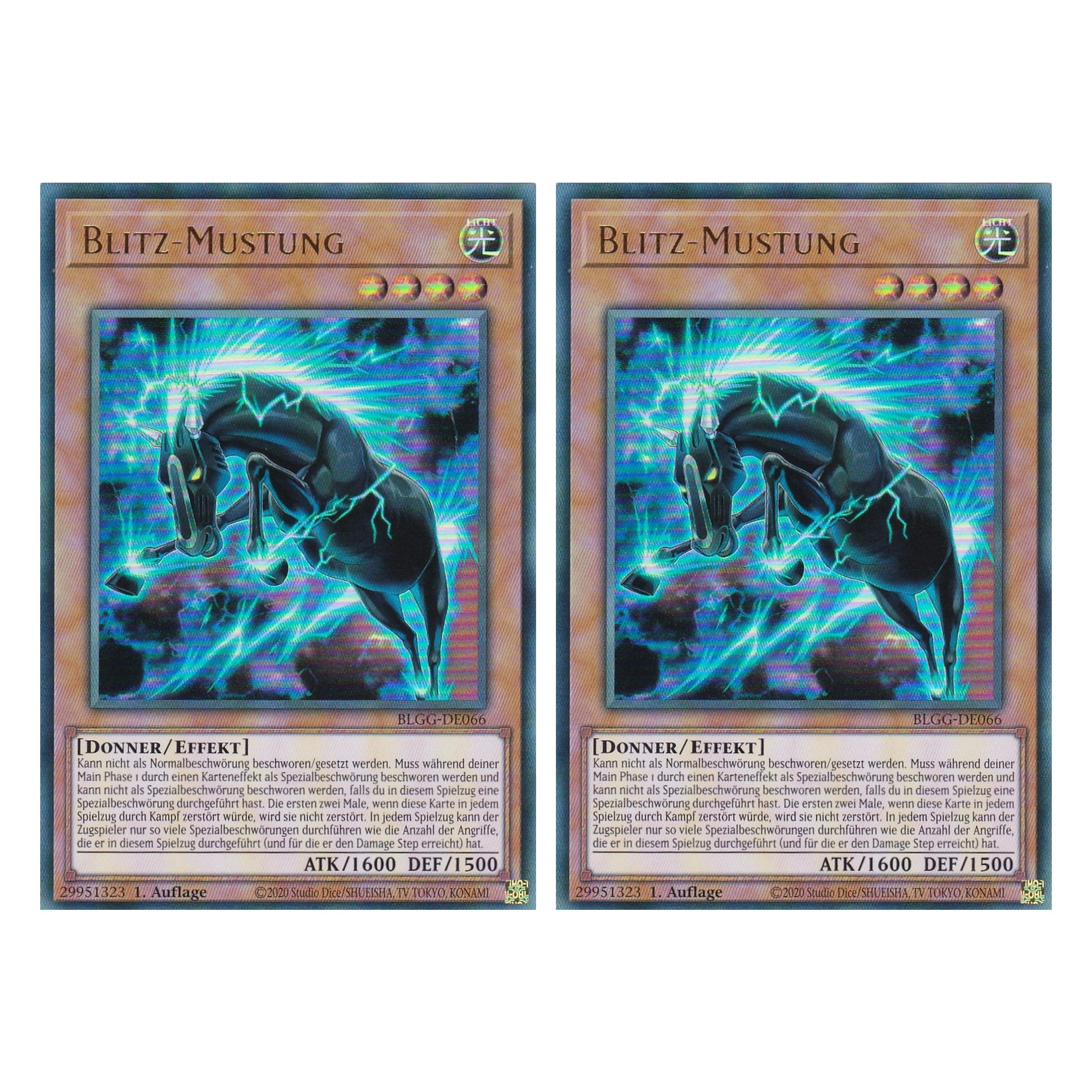 Blitz-Mustung - BLGG-DE066 - Ultra Rare - Deutsch - 1. Auflage  - Battles of Legend: Glorious Gallery - Yu-Gi-Oh! - Duo Set (2 Stück)