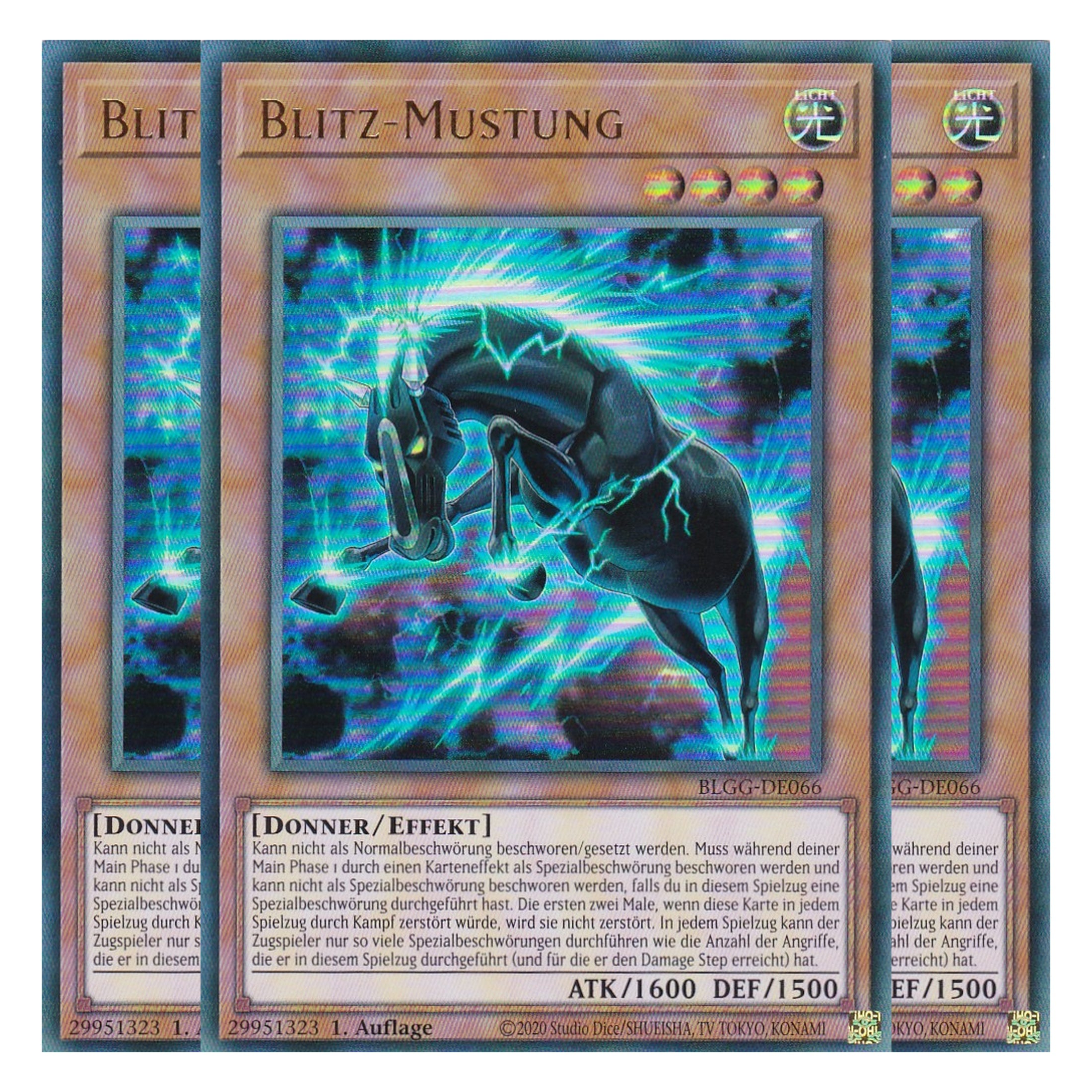 Blitz-Mustung - BLGG-DE066 - Ultra Rare - Deutsch - 1. Auflage  - Battles of Legend: Glorious Gallery - Yu-Gi-Oh! - Playset (3 Kopien)