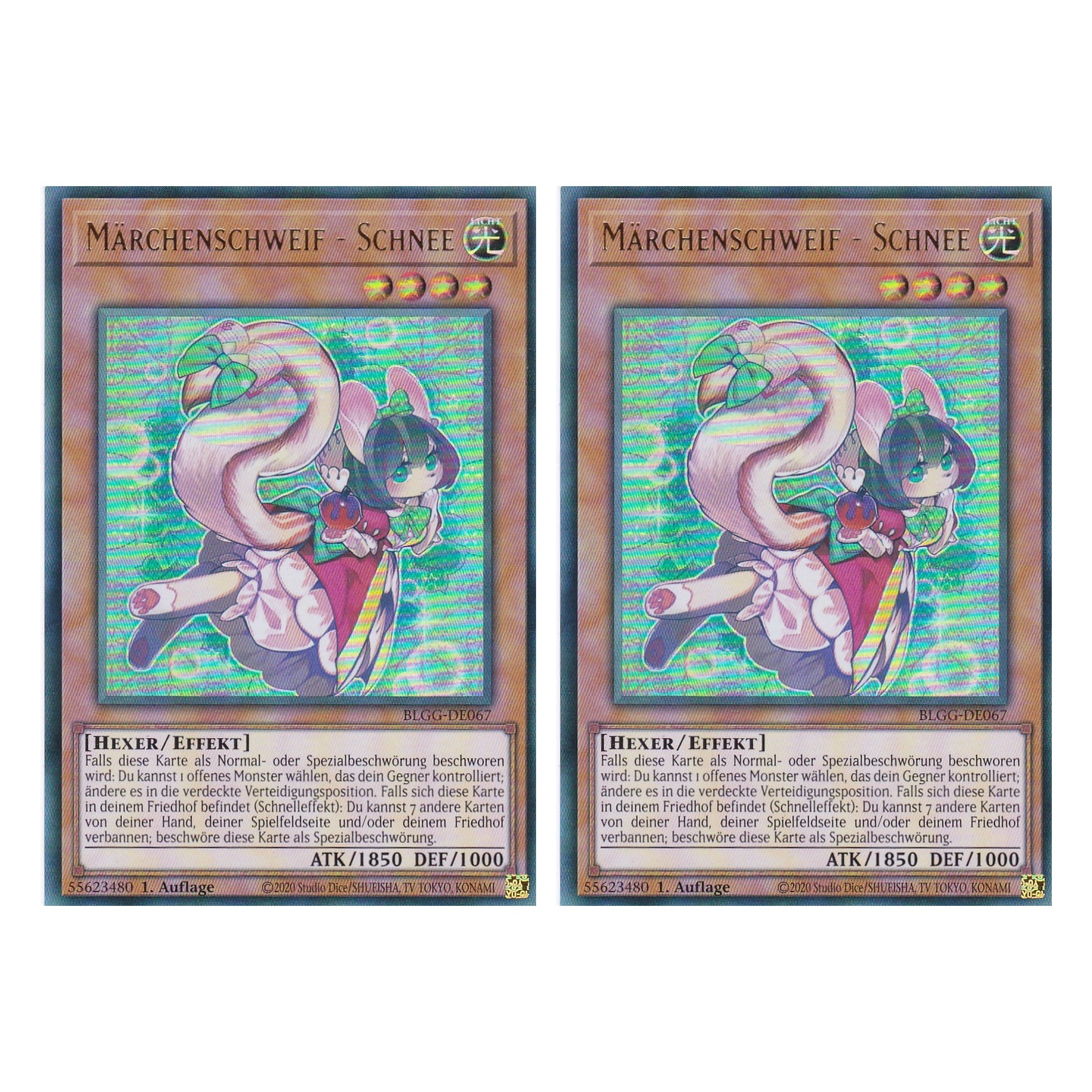 Märchenschweif - Schnee - BLGG-DE067 - Ultra Rare - Deutsch - 1. Auflage  - Battles of Legend: Glorious Gallery - Yu-Gi-Oh! - Duo Set (2 Stück)