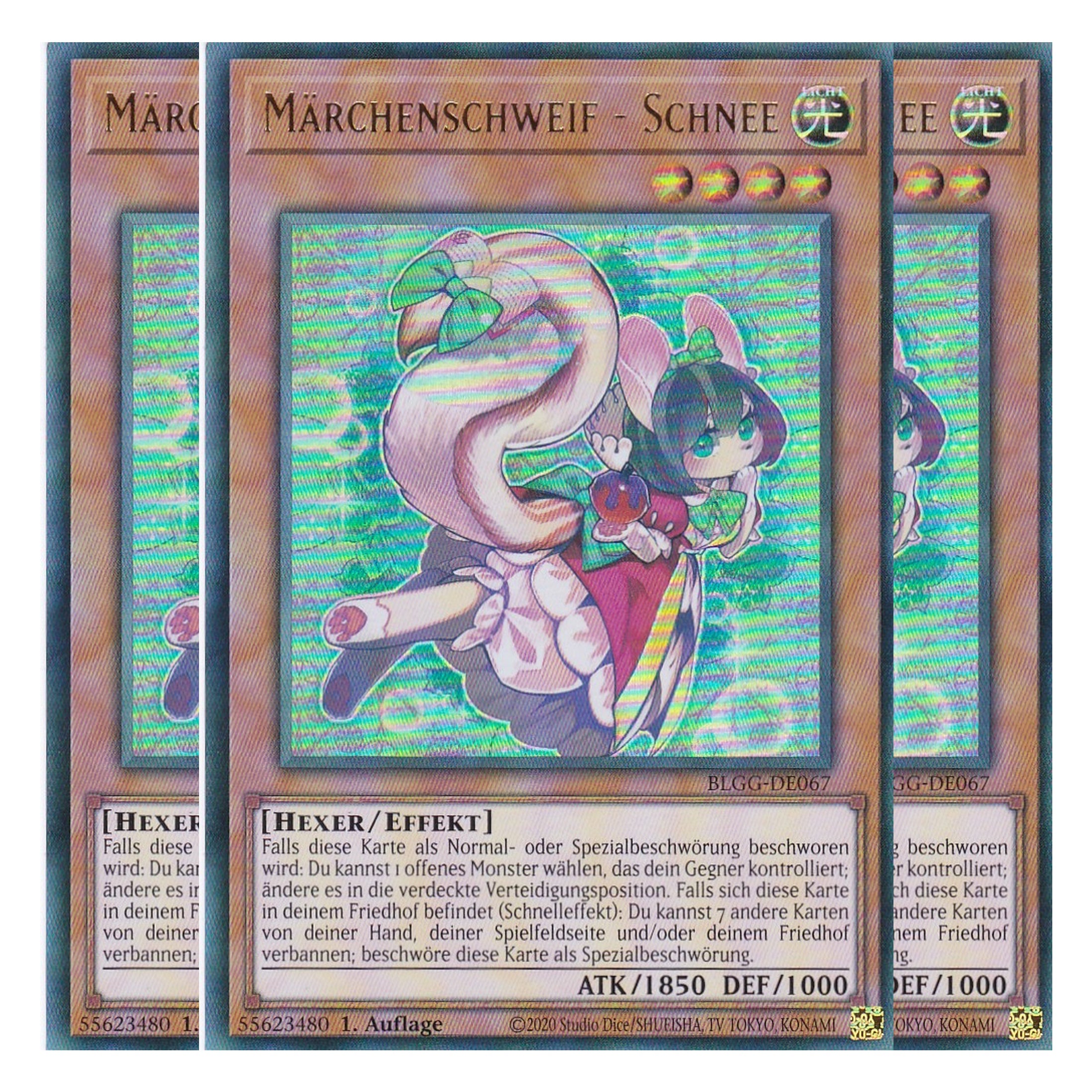 Märchenschweif - Schnee - BLGG-DE067 - Ultra Rare - Deutsch - 1. Auflage  - Battles of Legend: Glorious Gallery - Yu-Gi-Oh! - Playset (3 Kopien)