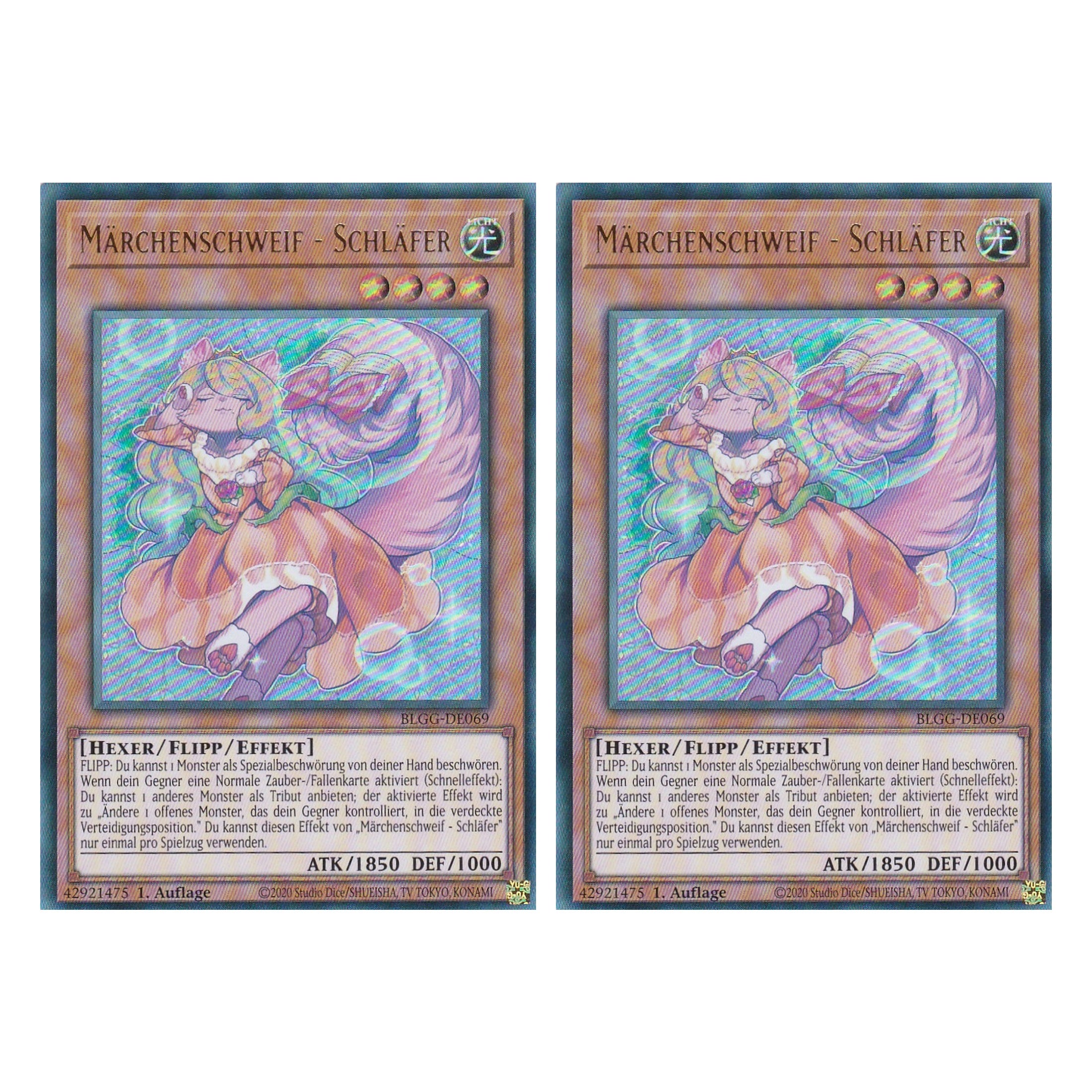 Märchenschweif - Schläfer - BLGG-DE069 - Ultra Rare - Deutsch - 1. Auflage  - Battles of Legend: Glorious Gallery - Yu-Gi-Oh! - Duo Set (2 Stück)