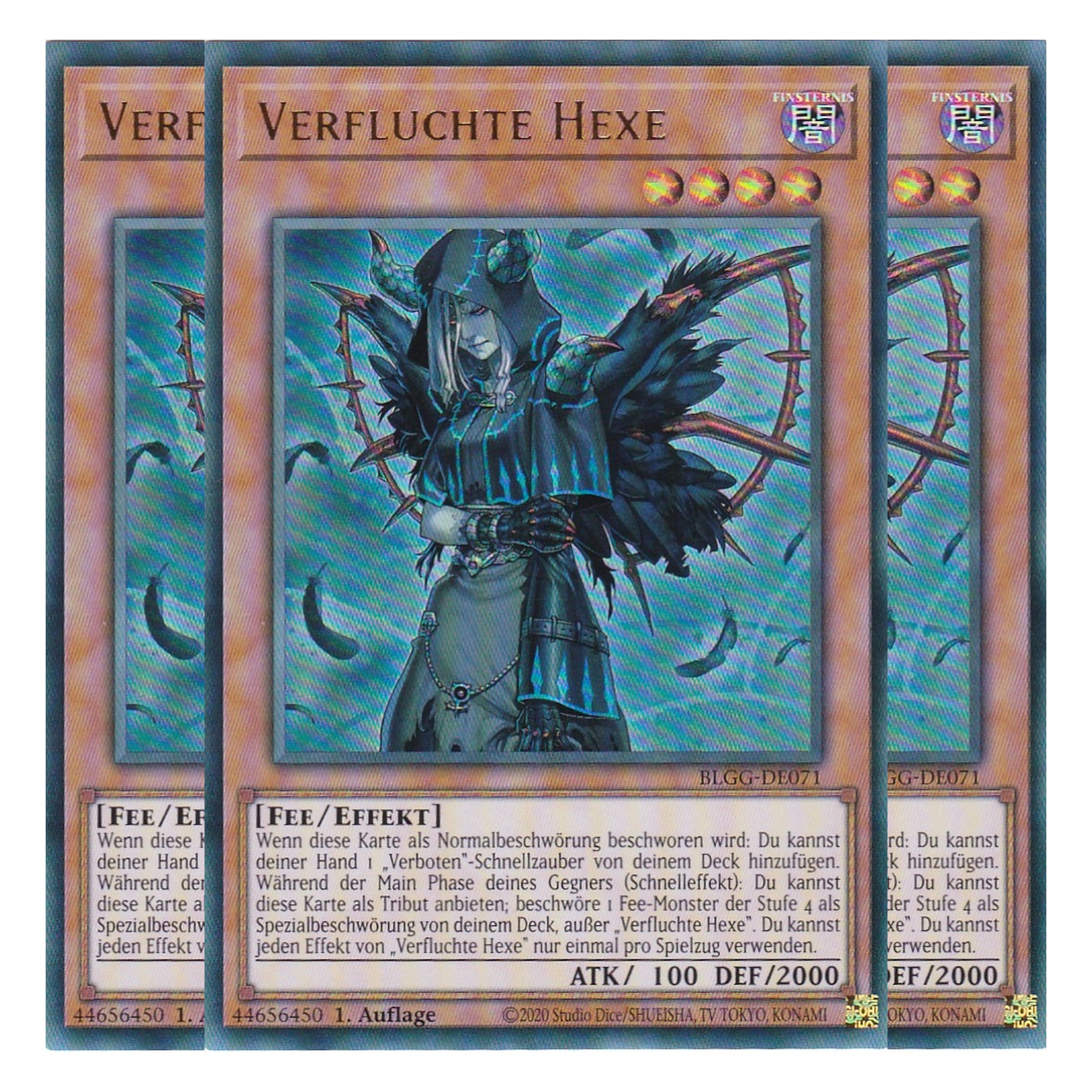 Verfluchte Hexe - BLGG-DE071 - Ultra Rare - Deutsch - 1. Auflage  - Battles of Legend: Glorious Gallery - Yu-Gi-Oh! - Playset (3 Kopien)