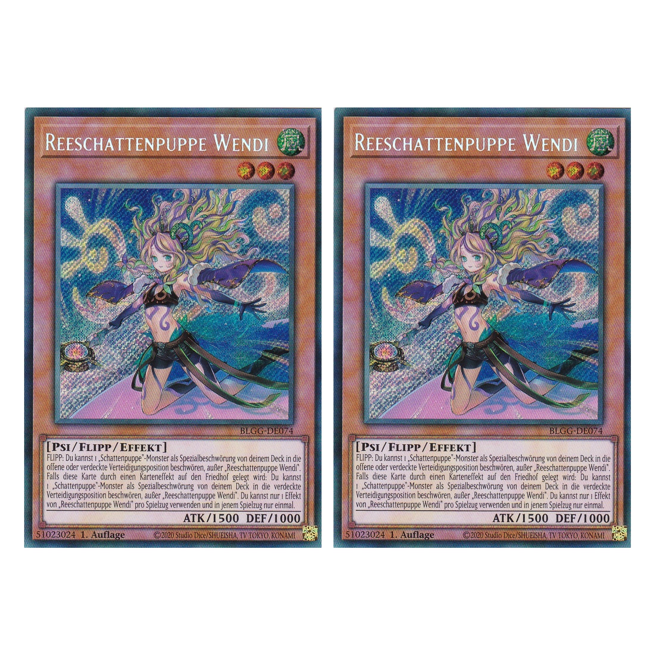 Reeschattenpuppe Wendi - BLGG-DE074 - Secret Rare - Deutsch - 1. Auflage  - Battles of Legend: Glorious Gallery - Yu-Gi-Oh! - Duo Set (2 Stück)