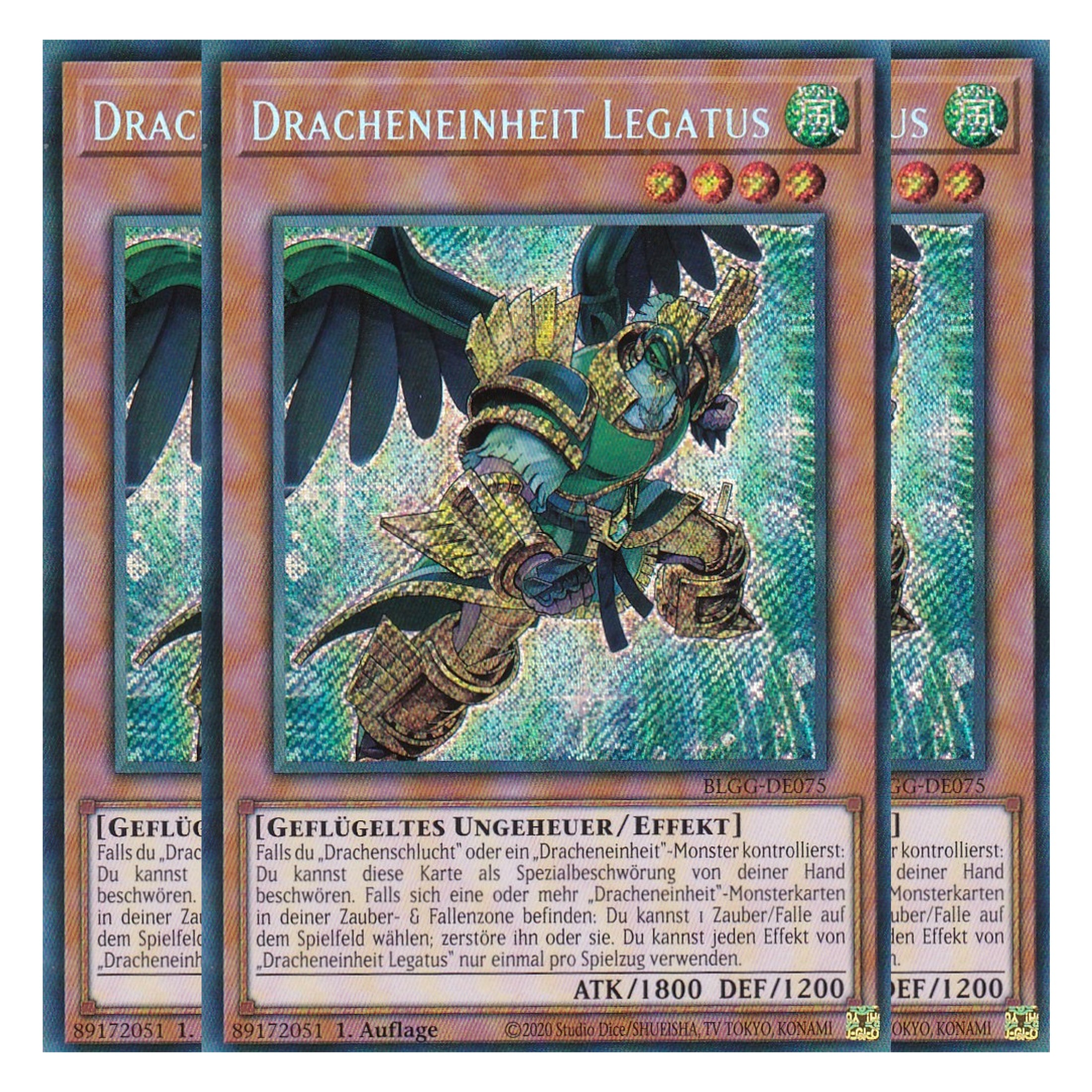 Dracheneinheit Legatus - BLGG-DE075 - Secret Rare - Deutsch - 1. Auflage  - Battles of Legend: Glorious Gallery - Yu-Gi-Oh! - Playset (3 Kopien)