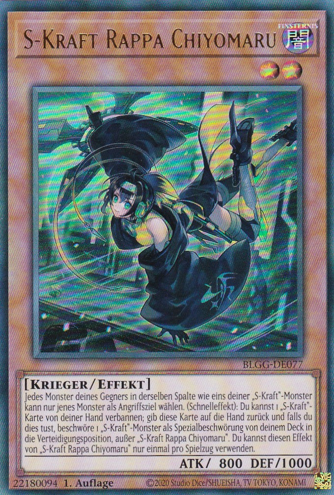 S-Kraft Rappa Chiyomaru - BLGG-DE077 - Ultra Rare - Deutsch - 1. Auflage - Battles of Legend: Glorious Gallery - Yu-Gi-Oh!