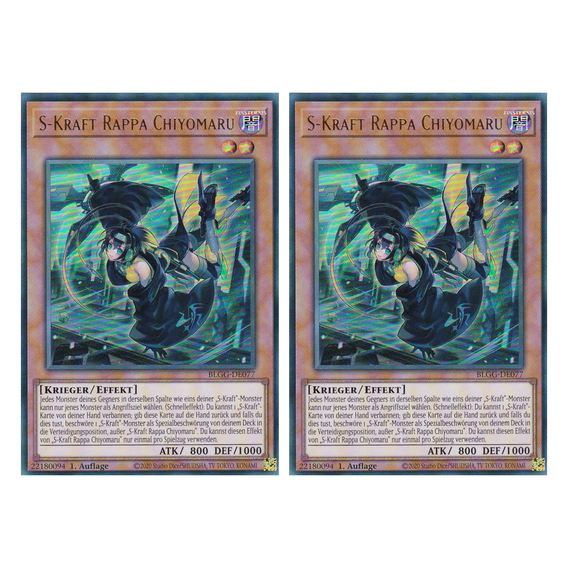 S-Kraft Rappa Chiyomaru - BLGG-DE077 - Ultra Rare - Deutsch - 1. Auflage  - Battles of Legend: Glorious Gallery - Yu-Gi-Oh! - Duo Set (2 Stück)
