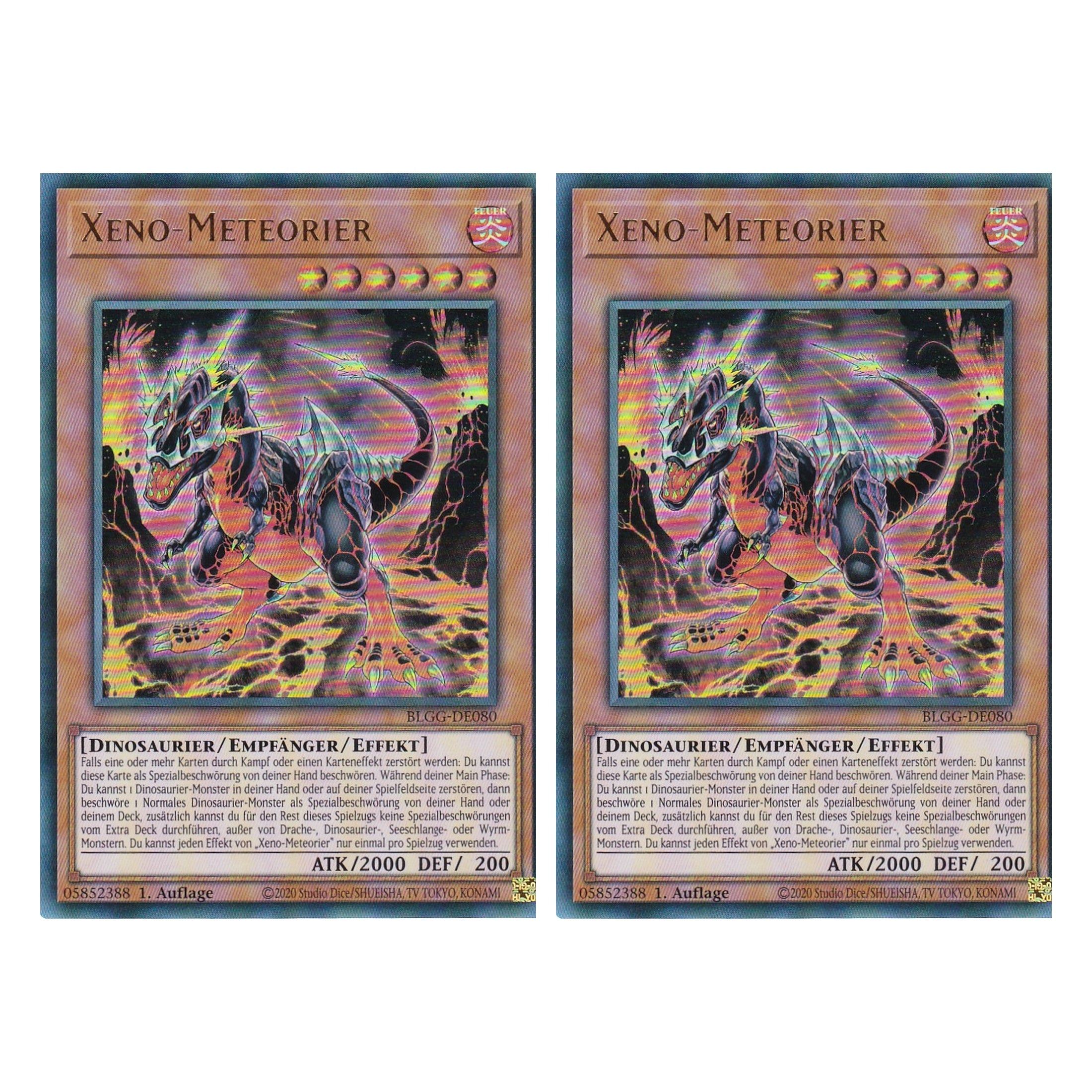 Xeno-Meteorier - BLGG-DE080 - Ultra Rare - Deutsch - 1. Auflage  - Battles of Legend: Glorious Gallery - Yu-Gi-Oh! - Duo Set (2 Stück)