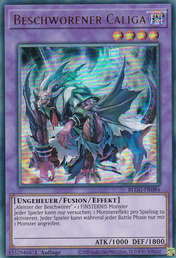 Beschworener Caliga - BLGG-DE084 - Ultra Rare - Deutsch - 1. Auflage - Battles of Legend: Glorious Gallery - Yu-Gi-Oh!