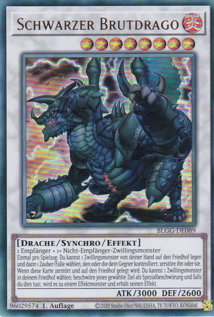 Schwarzer Brutdrago - BLGG-DE089 - Ultra Rare - Deutsch - 1. Auflage - Battles of Legend: Glorious Gallery - Yu-Gi-Oh!