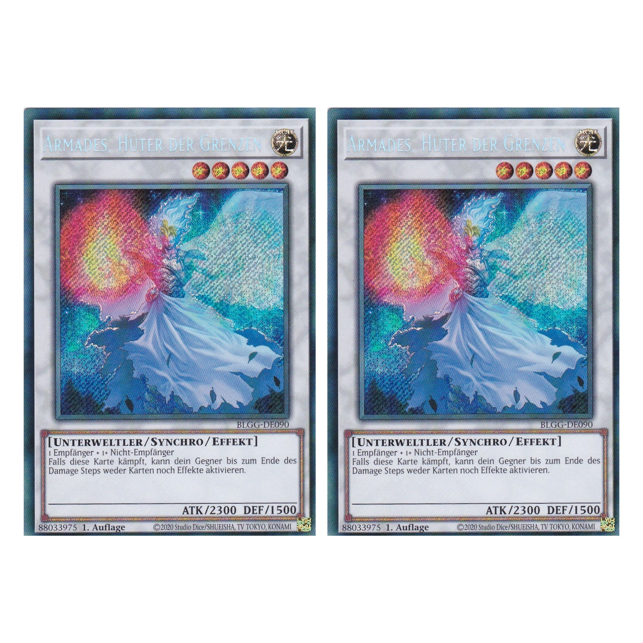 Armades, Hüter der Grenzen - BLGG-DE090 - Secret Rare - Deutsch - 1. Auflage  - Battles of Legend: Glorious Gallery - Yu-Gi-Oh! - Duo Set (2 Stück)