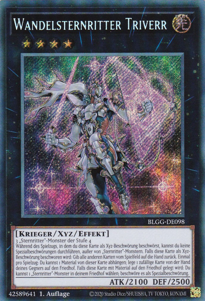 Wandelsternritter Triverr - BLGG-DE098 - Secret Rare - Deutsch - 1. Auflage - Battles of Legend: Glorious Gallery - Yu-Gi-Oh!