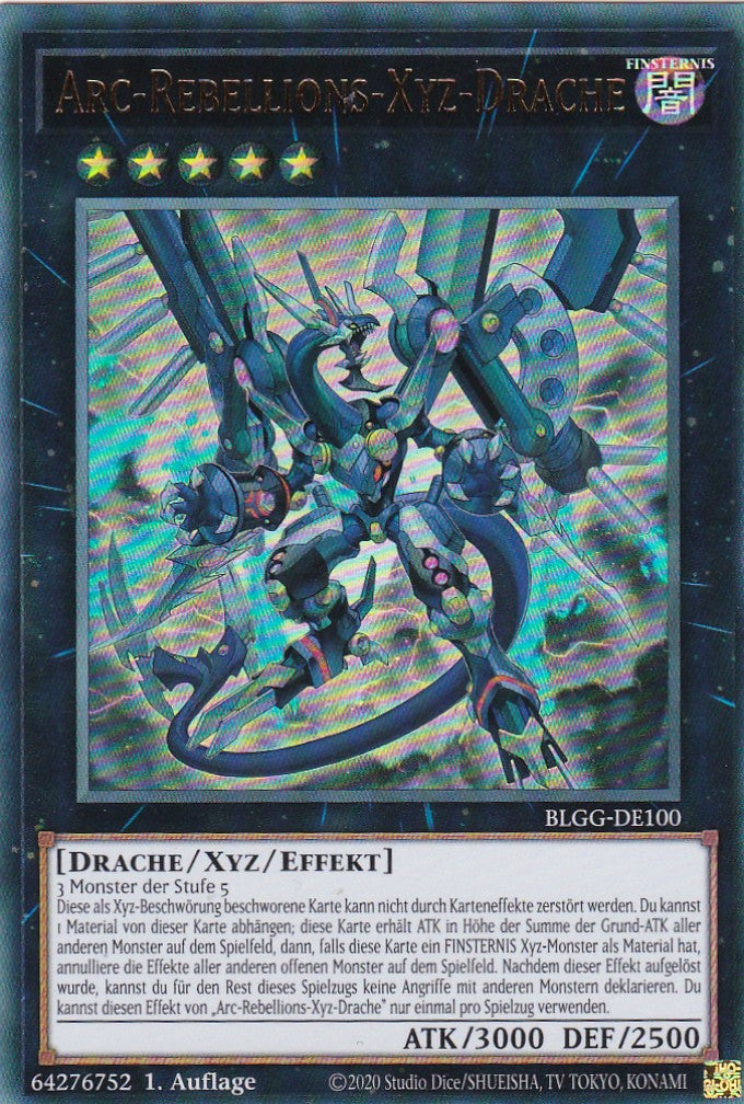 Arc-Rebellions-Xyz-Drache - BLGG-DE100 - Ultra Rare - Deutsch - 1. Auflage - Battles of Legend: Glorious Gallery - Yu-Gi-Oh!