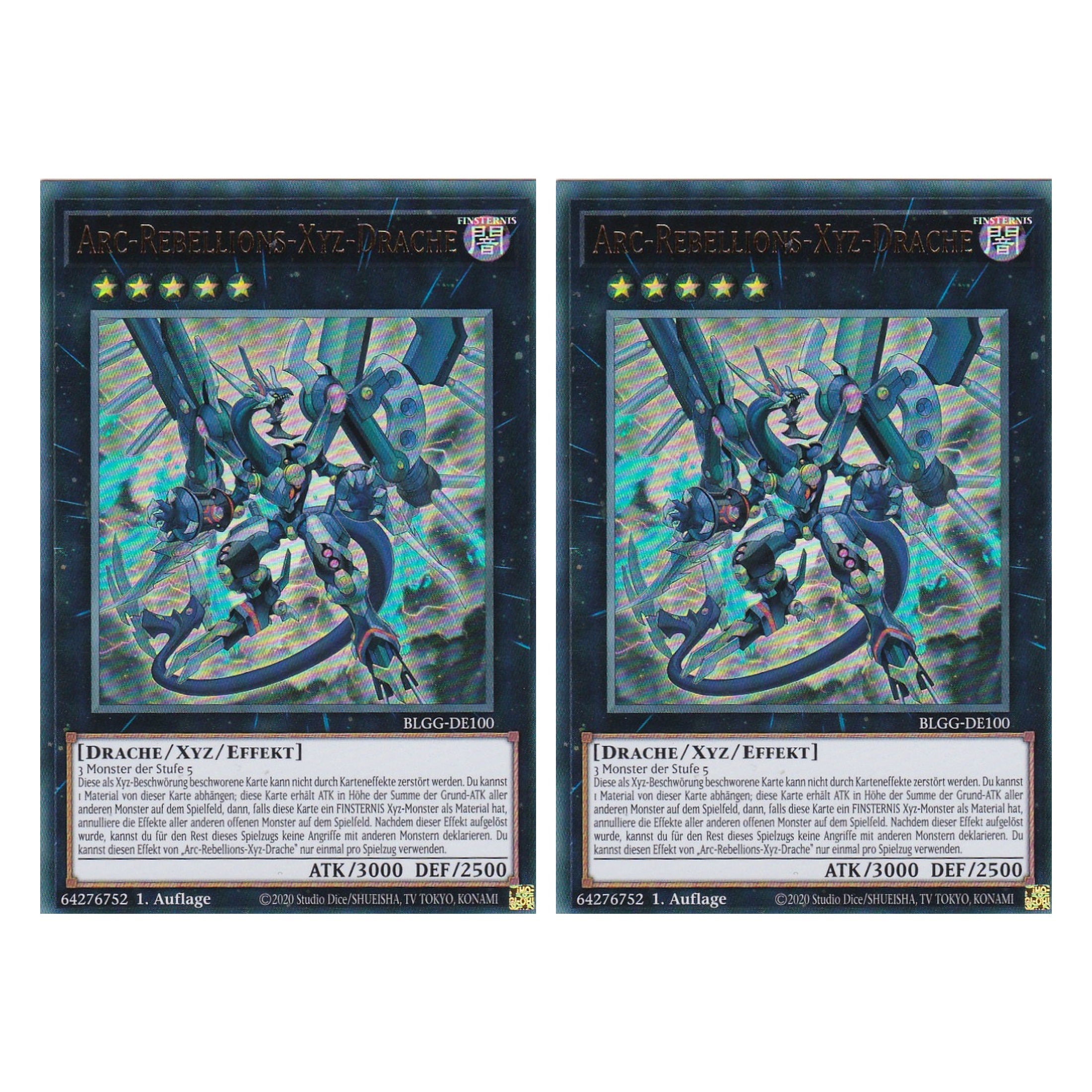 Arc-Rebellions-Xyz-Drache - BLGG-DE100 - Ultra Rare - Deutsch - 1. Auflage  - Battles of Legend: Glorious Gallery - Yu-Gi-Oh! - Duo Set (2 Stück)