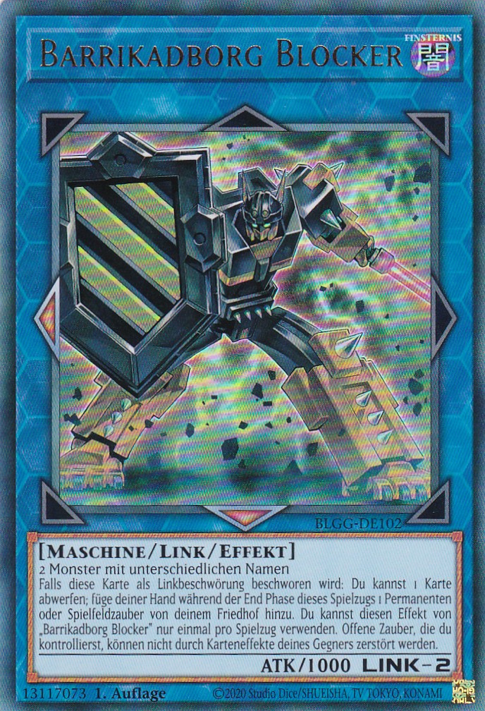 Barrikadborg Blocker - BLGG-DE102 - Ultra Rare - Deutsch - 1. Auflage - Battles of Legend: Glorious Gallery - Yu-Gi-Oh!