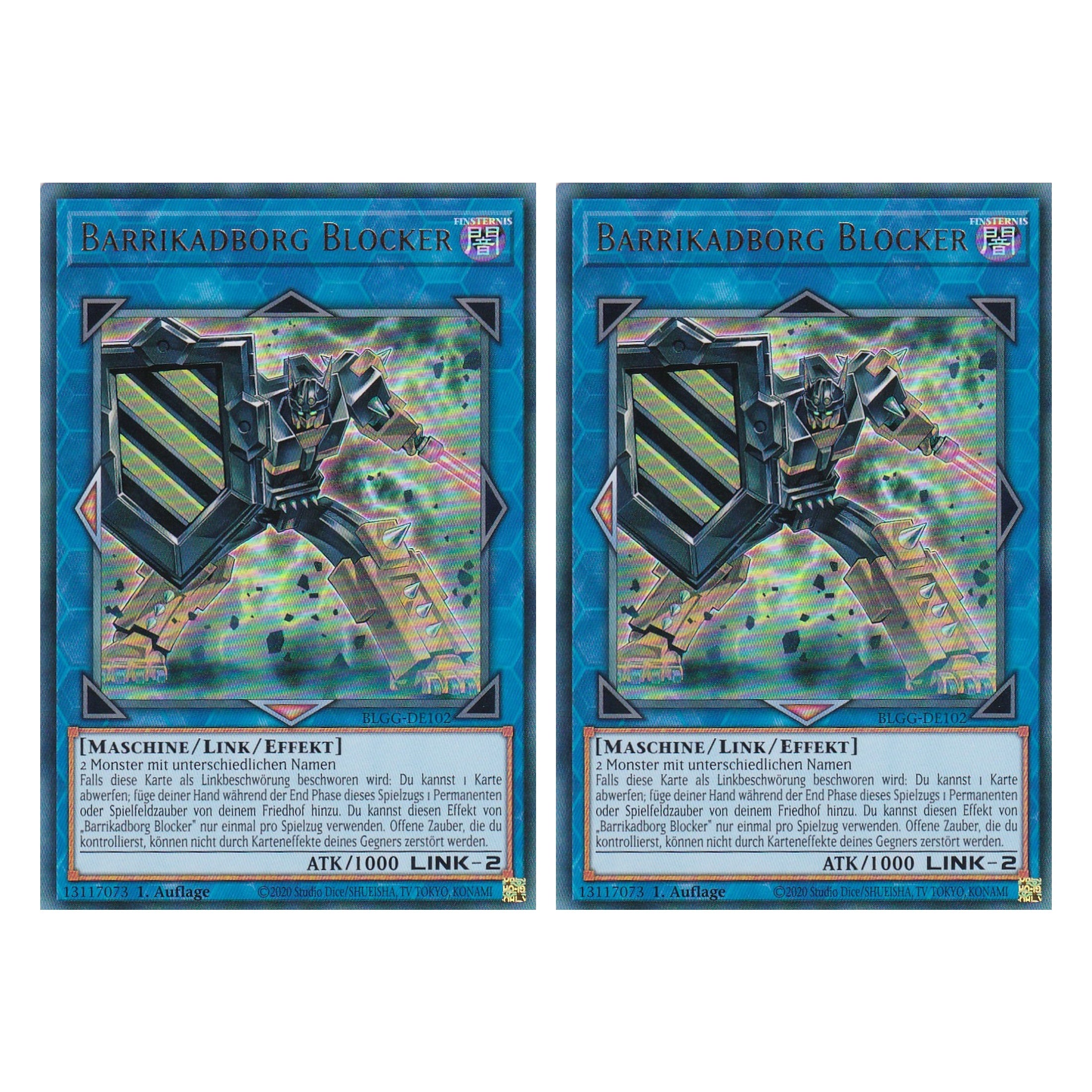 Barrikadborg Blocker - BLGG-DE102 - Ultra Rare - Deutsch - 1. Auflage  - Battles of Legend: Glorious Gallery - Yu-Gi-Oh! - Duo Set (2 Stück)