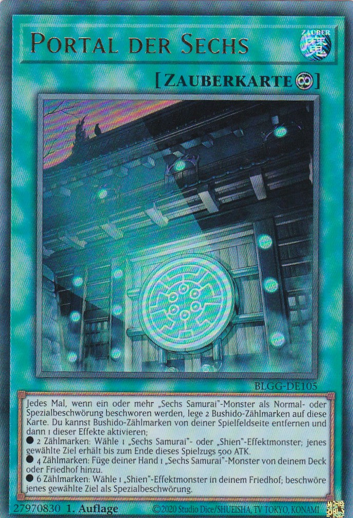 Portal der Sechs - BLGG-DE105 - Ultra Rare - Deutsch - 1. Auflage - Battles of Legend: Glorious Gallery - Yu-Gi-Oh!