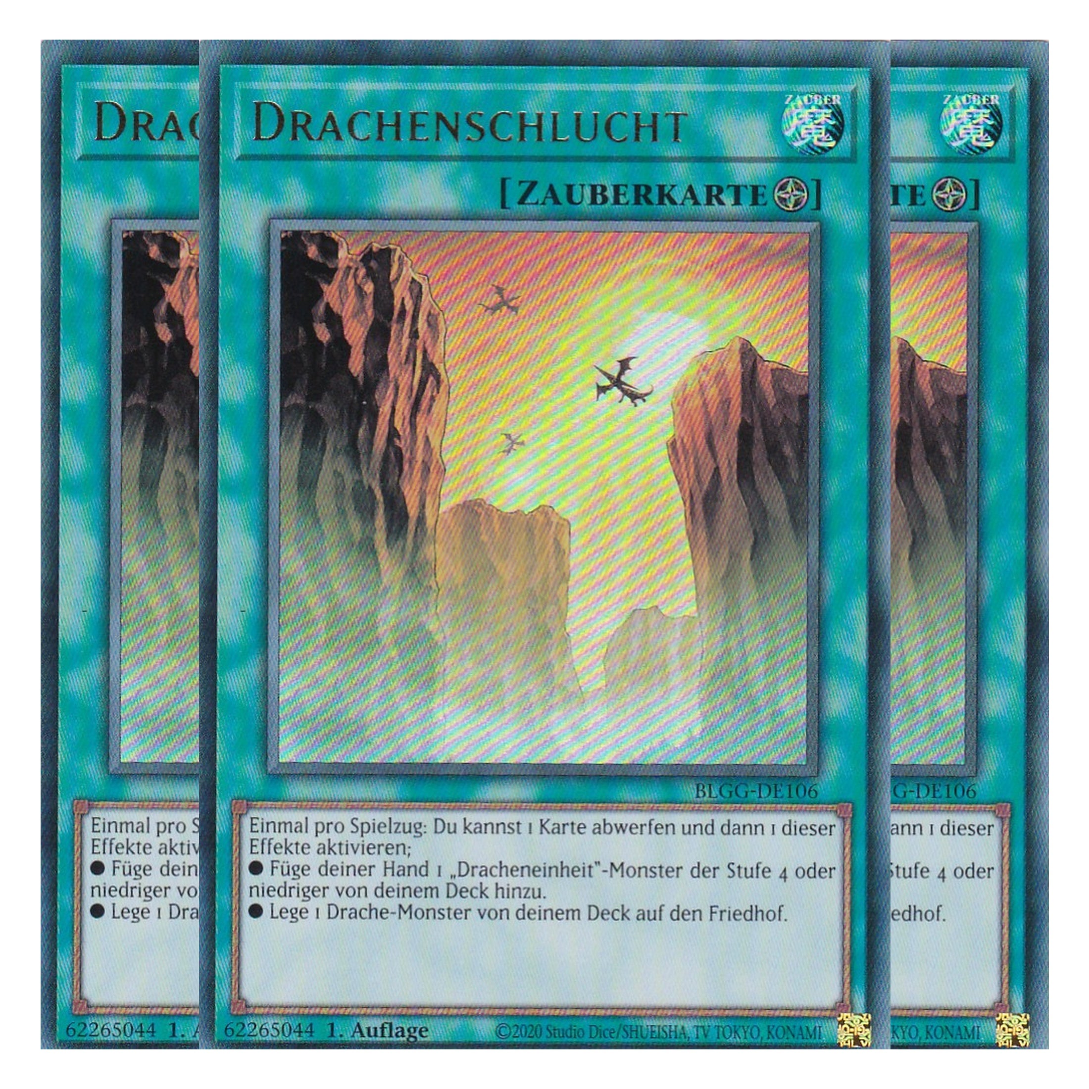 Drachenschlucht - BLGG-DE106 - Ultra Rare - Deutsch - 1. Auflage  - Battles of Legend: Glorious Gallery - Yu-Gi-Oh! - Playset (3 Kopien)