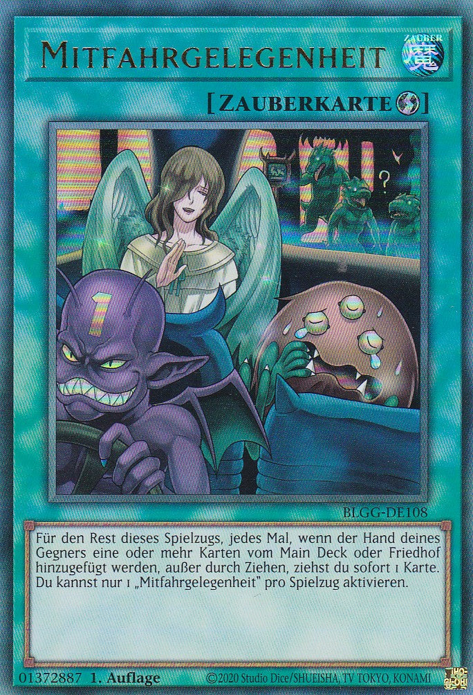 Mitfahrgelegenheit - BLGG-DE108 - Ultra Rare - Deutsch - 1. Auflage - Battles of Legend: Glorious Gallery - Yu-Gi-Oh!