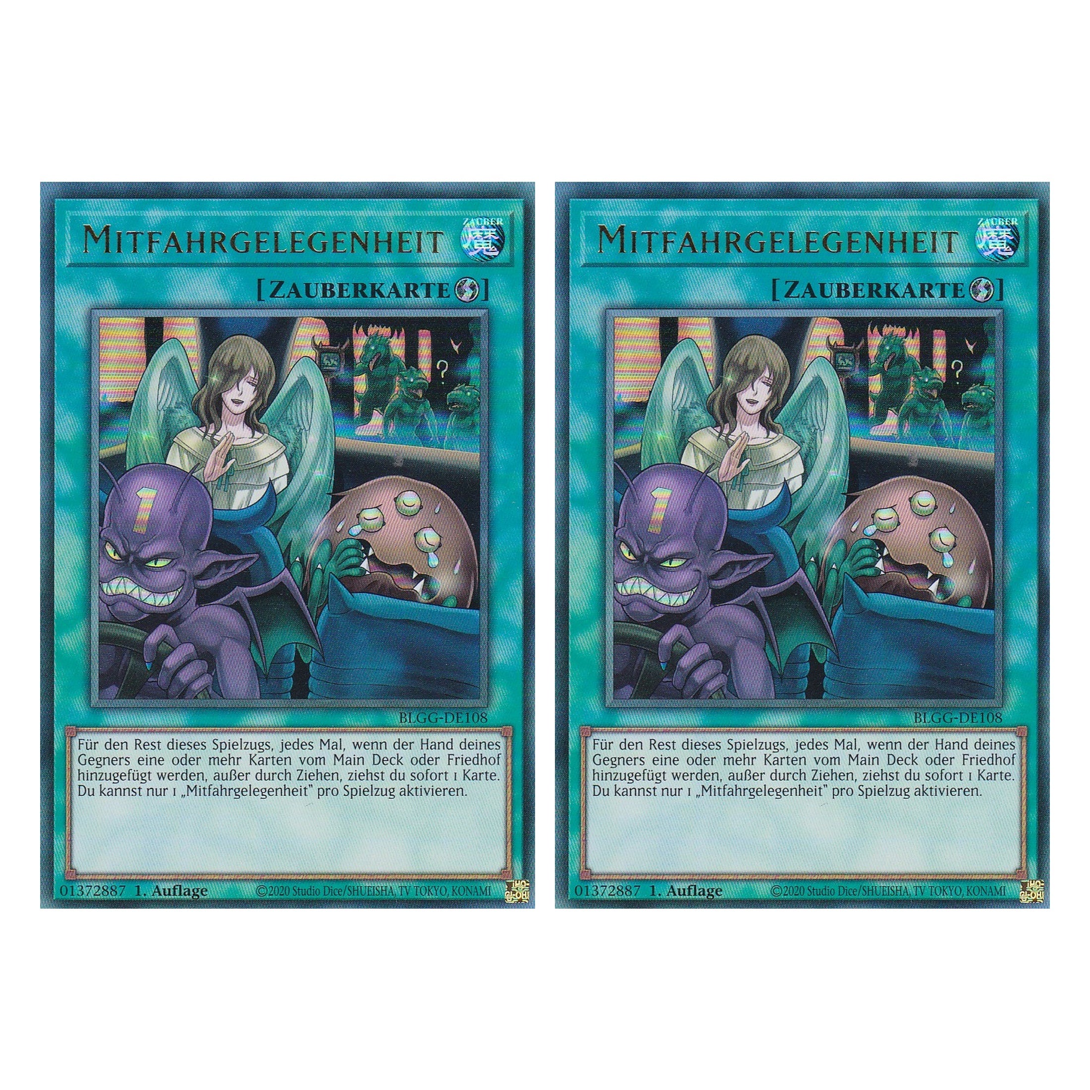 Mitfahrgelegenheit - BLGG-DE108 - Ultra Rare - Deutsch - 1. Auflage  - Battles of Legend: Glorious Gallery - Yu-Gi-Oh! - Duo Set (2 Stück)