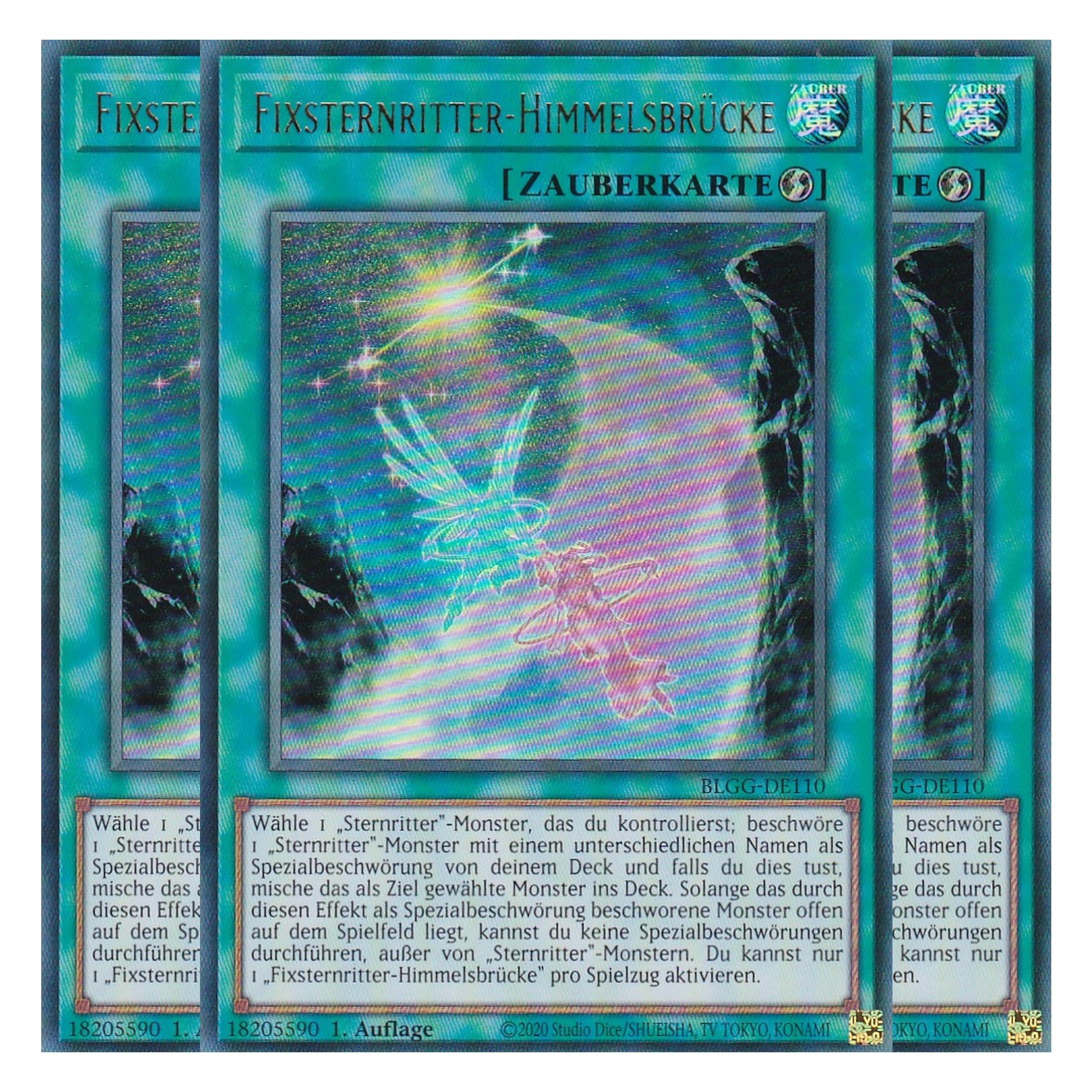 Fixsternritter-Himmelsbrücke - BLGG-DE110 - Ultra Rare - Deutsch - 1. Auflage  - Battles of Legend: Glorious Gallery - Yu-Gi-Oh! - Playset (3 Kopien)