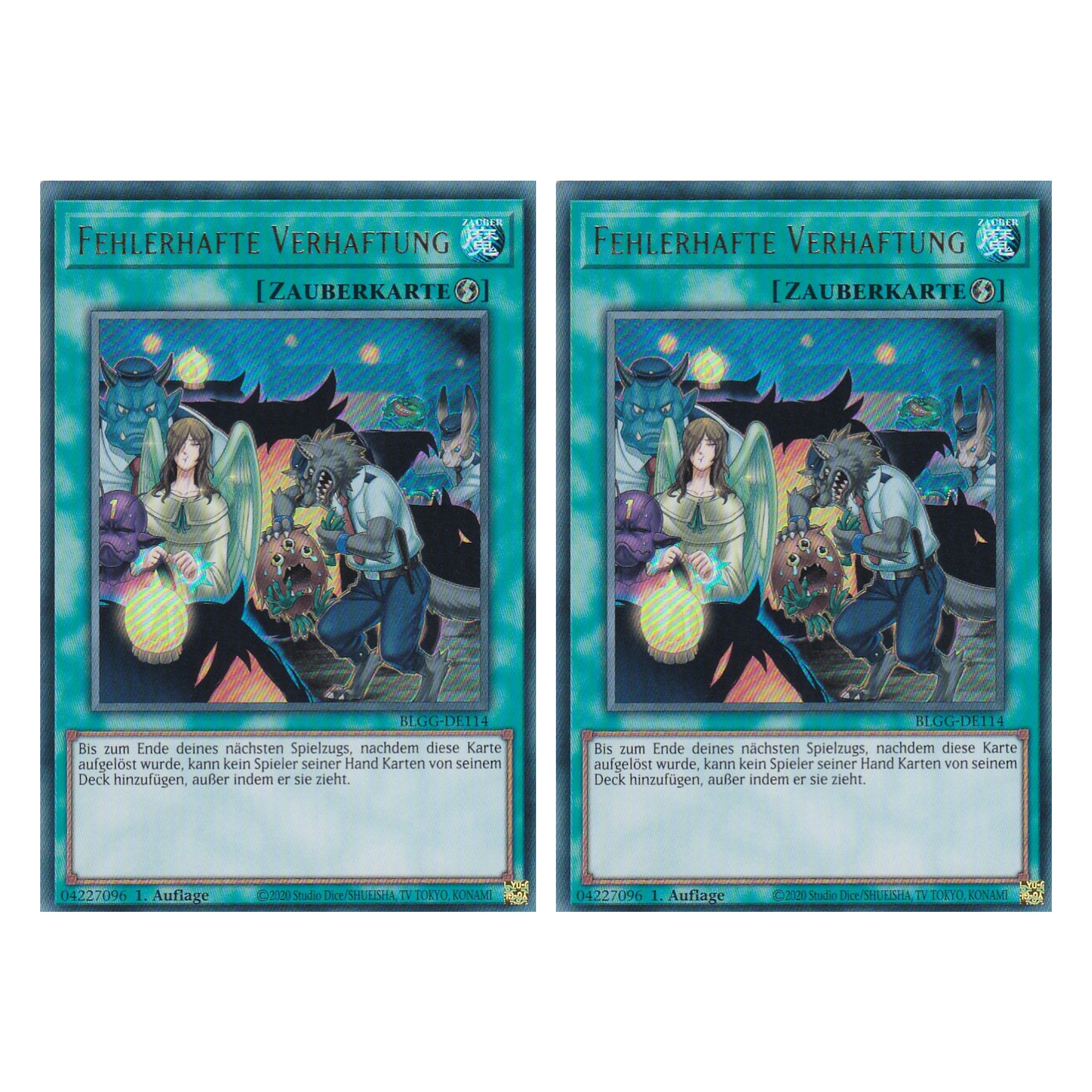 Fehlerhafte Verhaftung - BLGG-DE114 - Ultra Rare - Deutsch - 1. Auflage  - Battles of Legend: Glorious Gallery - Yu-Gi-Oh! - Duo Set (2 Stück)