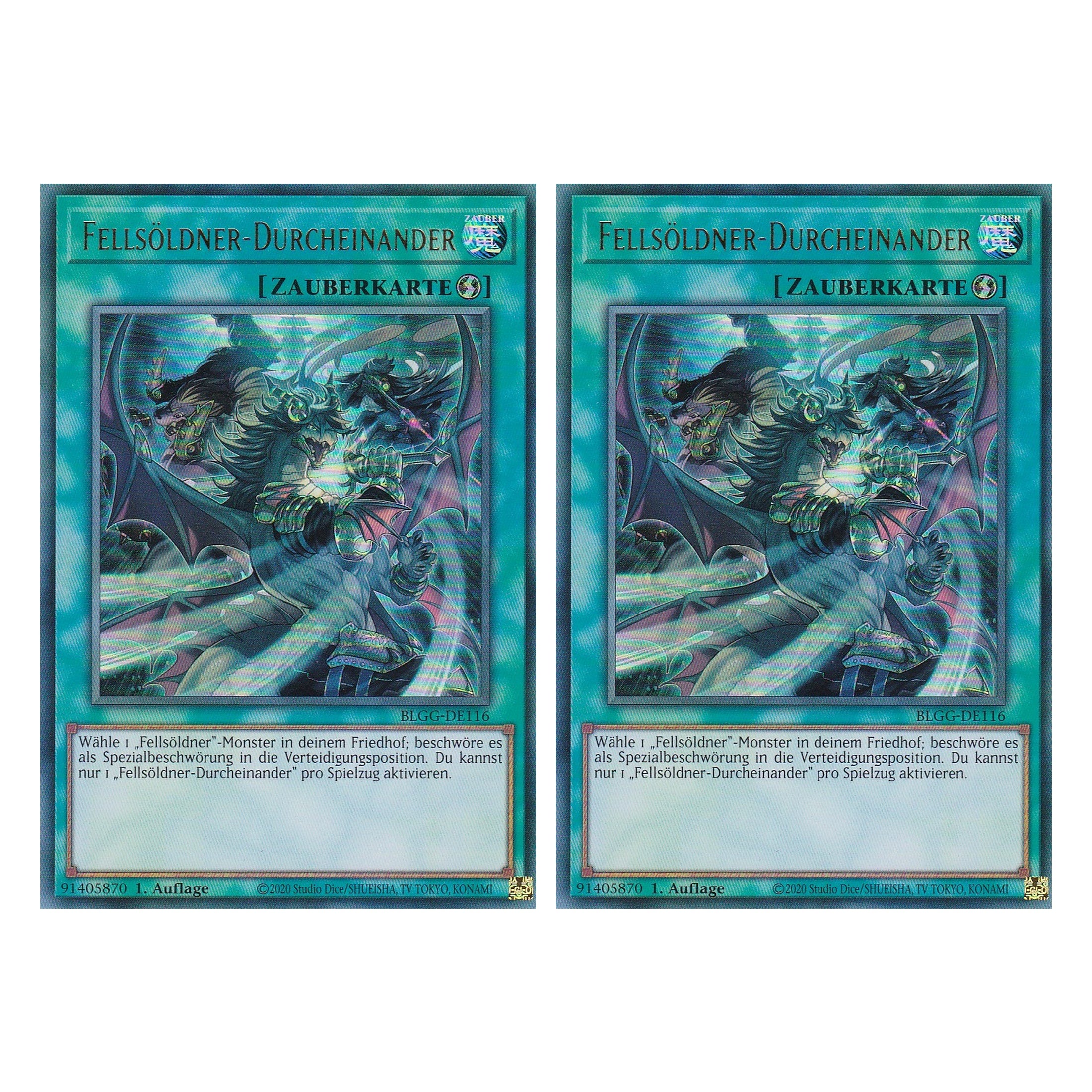 Fellsöldner-Durcheinander - BLGG-DE116 - Ultra Rare - Deutsch - 1. Auflage  - Battles of Legend: Glorious Gallery - Yu-Gi-Oh! - Duo Set (2 Stück)
