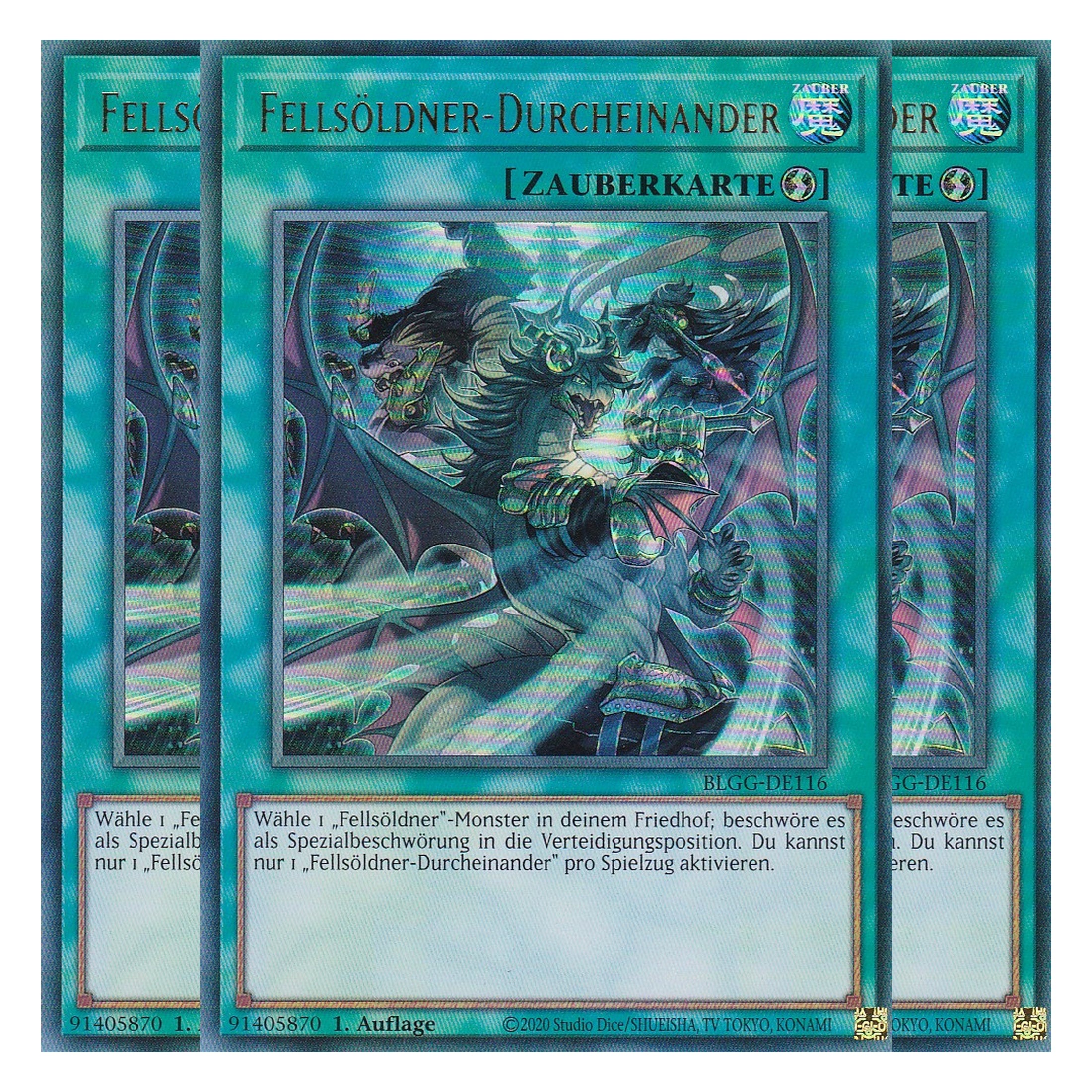 Fellsöldner-Durcheinander - BLGG-DE116 - Ultra Rare - Deutsch - 1. Auflage  - Battles of Legend: Glorious Gallery - Yu-Gi-Oh! - Playset (3 Kopien)