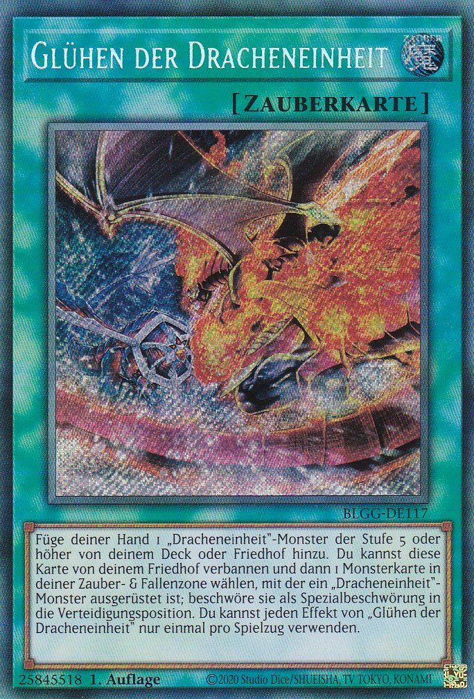 Glühen der Dracheneinheit - BLGG-DE117 - Secret Rare - Deutsch - 1. Auflage - Battles of Legend: Glorious Gallery - Yu-Gi-Oh!