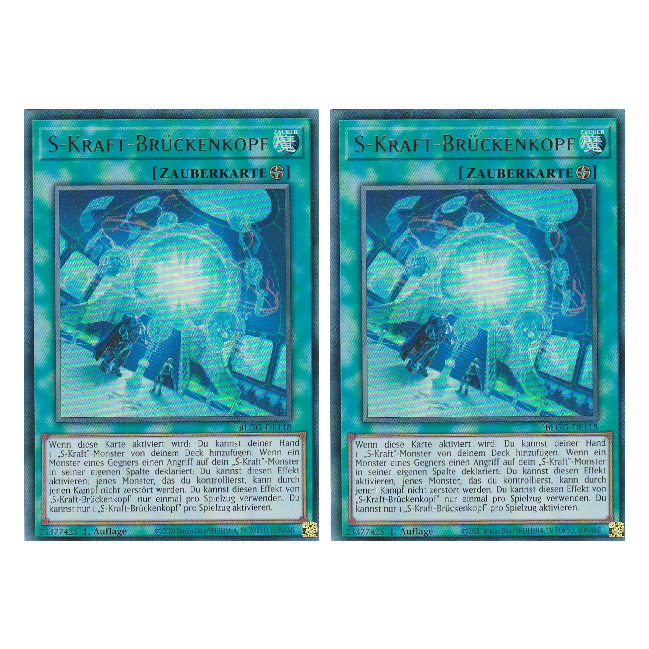 S-Kraft-Brückenkopf - BLGG-DE118 - Ultra Rare - Deutsch - 1. Auflage  - Battles of Legend: Glorious Gallery - Yu-Gi-Oh! - Duo Set (2 Stück)