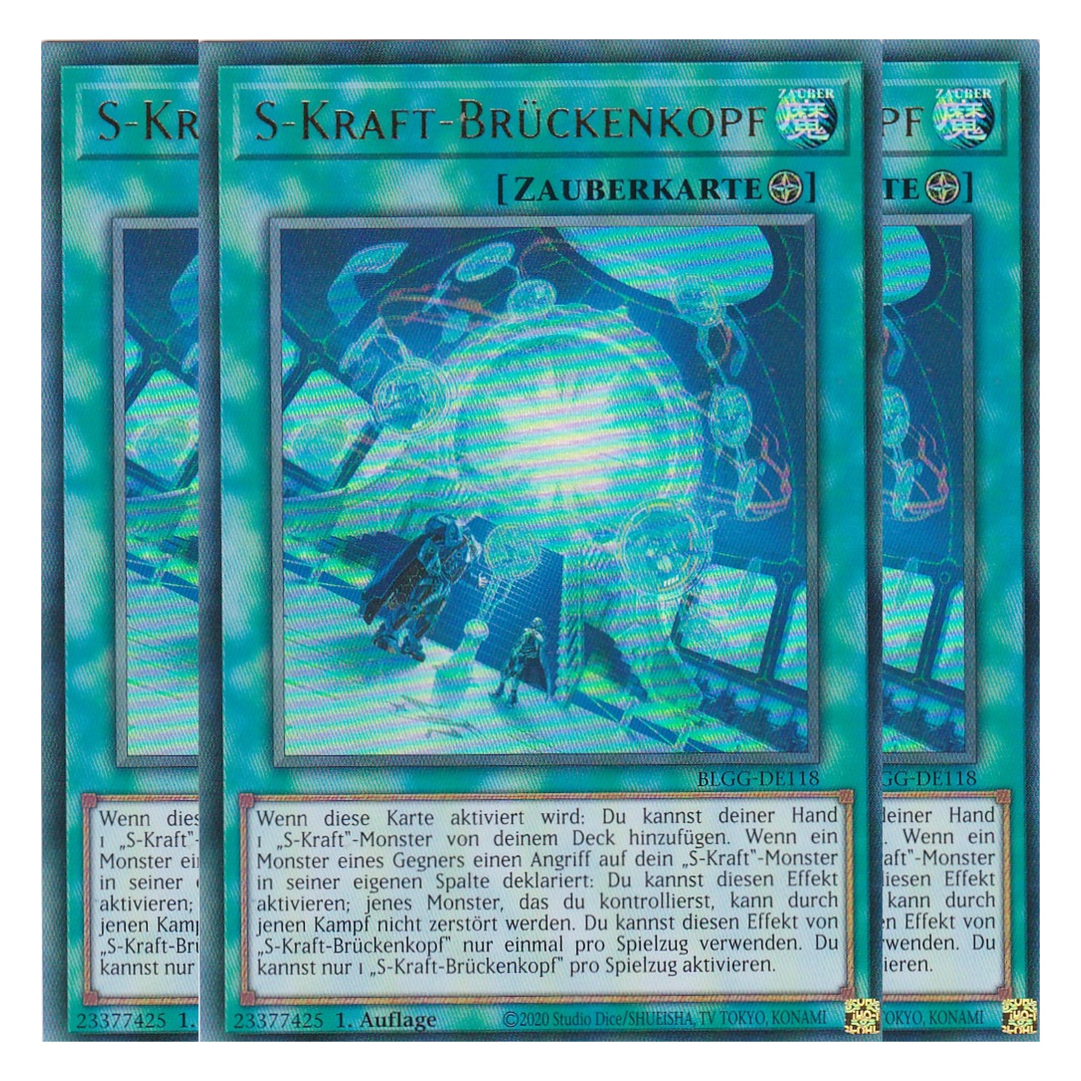 S-Kraft-Brückenkopf - BLGG-DE118 - Ultra Rare - Deutsch - 1. Auflage  - Battles of Legend: Glorious Gallery - Yu-Gi-Oh! - Playset (3 Kopien)