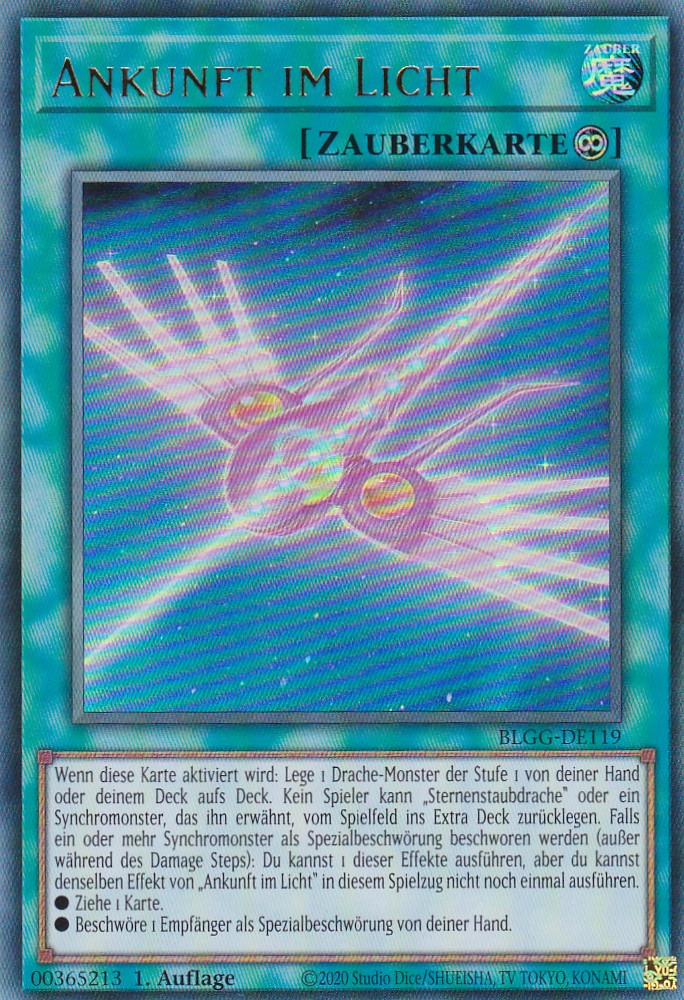Ankunft im Licht - BLGG-DE119 - Ultra Rare - Deutsch - 1. Auflage - Battles of Legend: Glorious Gallery - Yu-Gi-Oh!