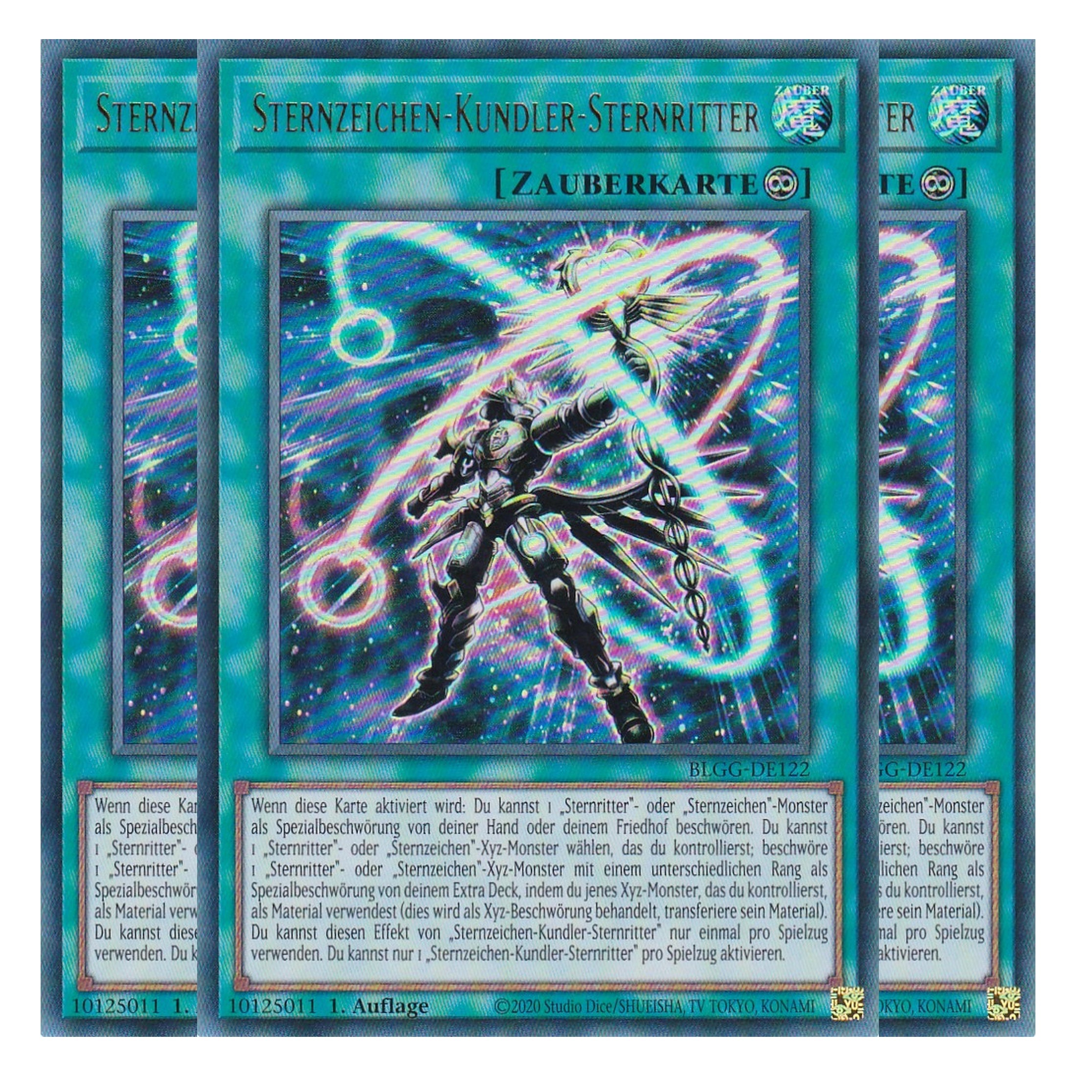 Sternzeichen-Kundler-Sternritter - BLGG-DE122 - Ultra Rare - Deutsch - 1. Auflage  - Battles of Legend: Glorious Gallery - Yu-Gi-Oh! - Playset (3 Kopien)