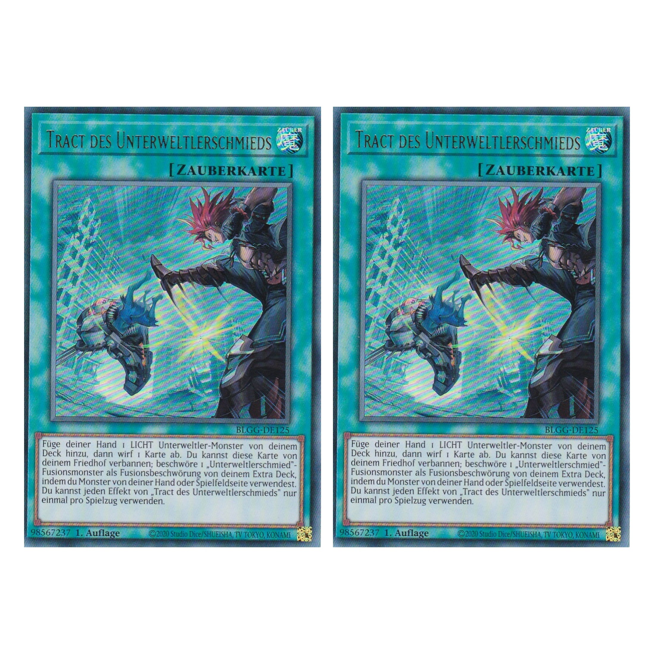 Tract des Unterweltlerschmieds - BLGG-DE125 - Ultra Rare - Deutsch - 1. Auflage  - Battles of Legend: Glorious Gallery - Yu-Gi-Oh! - Duo Set (2 Stück)