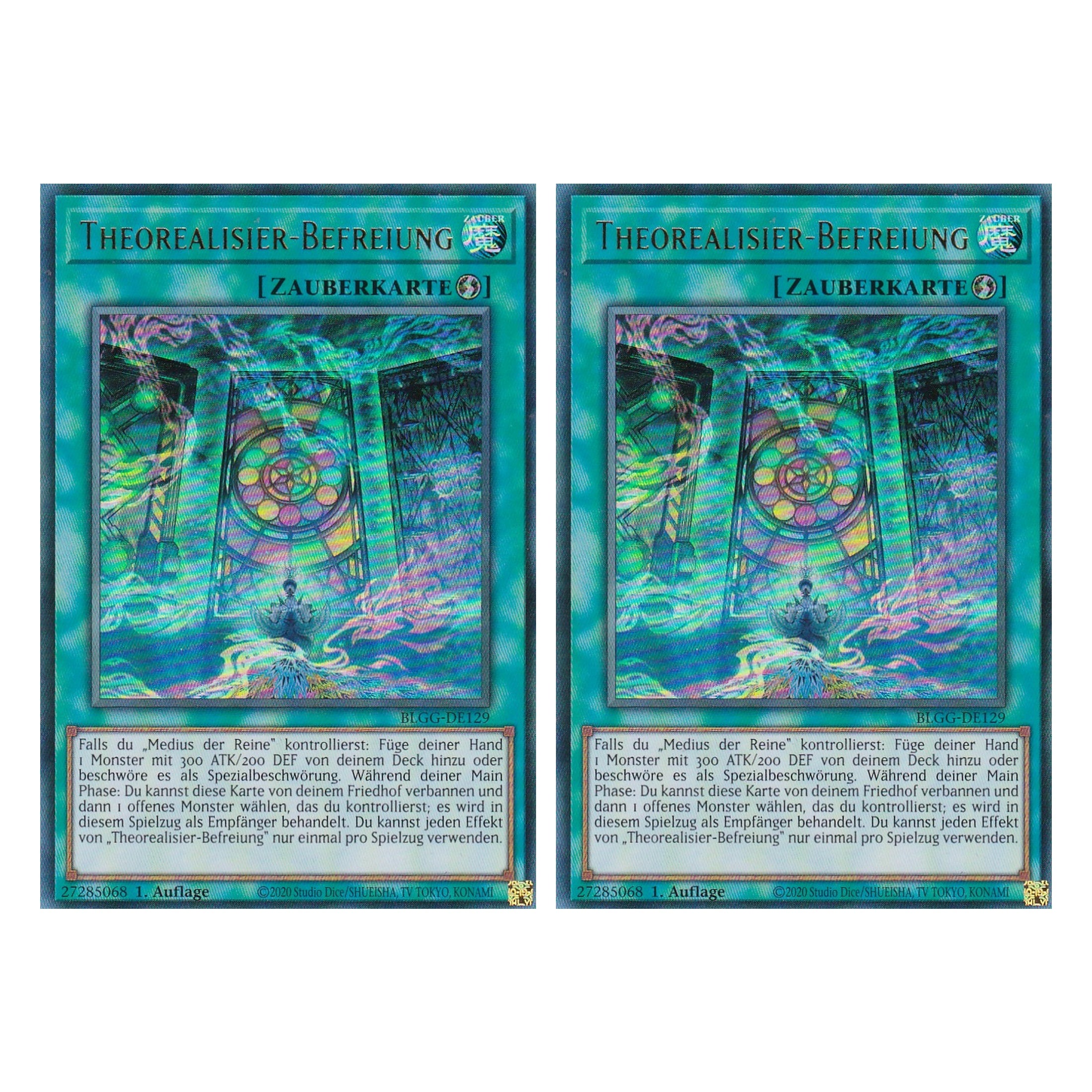 Theorealisier-Befreiung - BLGG-DE129 - Ultra Rare - Deutsch - 1. Auflage  - Battles of Legend: Glorious Gallery - Yu-Gi-Oh! - Duo Set (2 Stück)