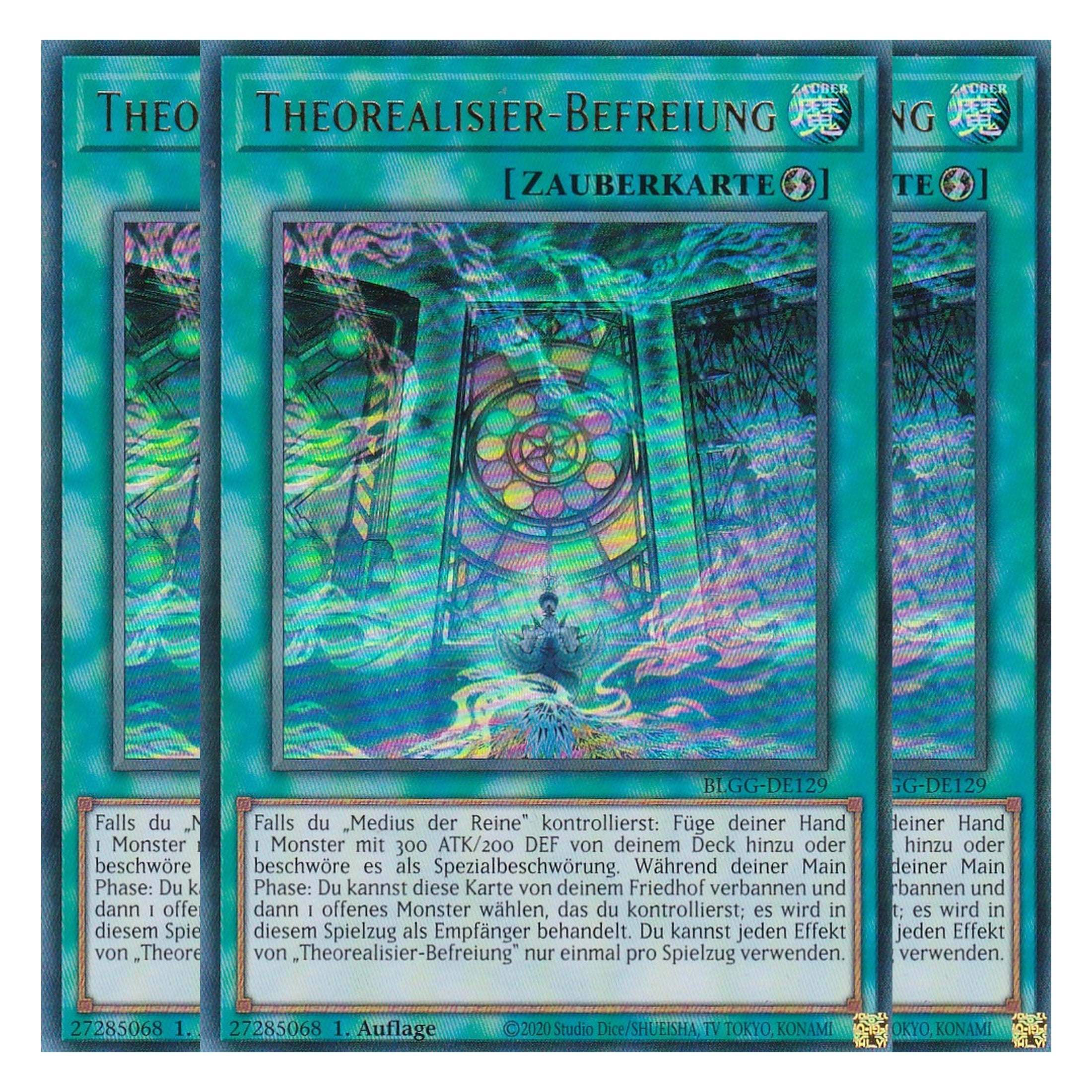 Theorealisier-Befreiung - BLGG-DE129 - Ultra Rare - Deutsch - 1. Auflage  - Battles of Legend: Glorious Gallery - Yu-Gi-Oh! - Playset (3 Kopien)