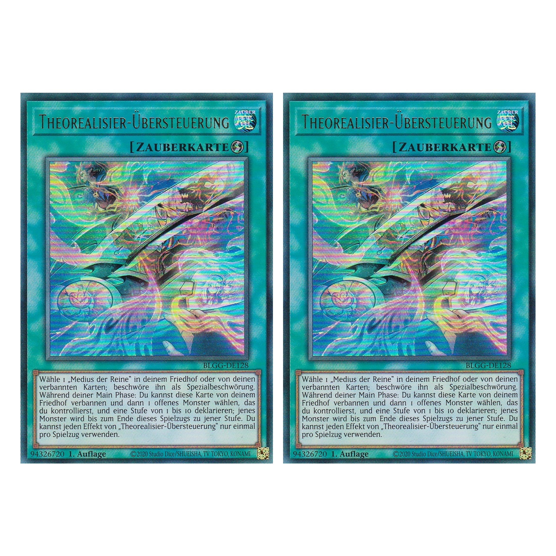 Theorealisier-Übersteuerung - BLGG-DE128 - Ultra Rare - Deutsch - 1. Auflage  - Battles of Legend: Glorious Gallery - Yu-Gi-Oh! - Duo Set (2 Stück)