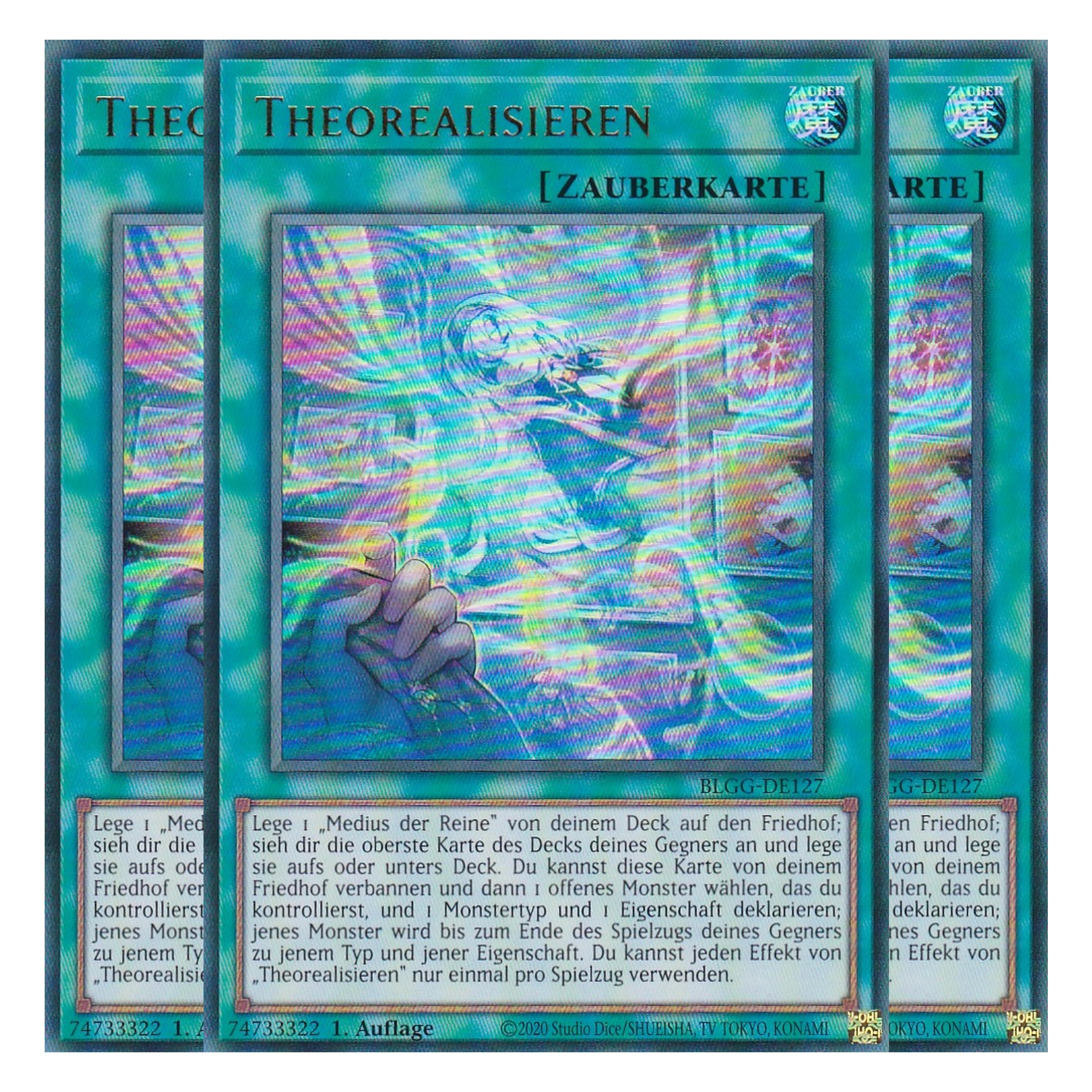 Theorealisieren - BLGG-DE127 - Ultra Rare - Deutsch - 1. Auflage  - Battles of Legend: Glorious Gallery - Yu-Gi-Oh! - Playset (3 Kopien)