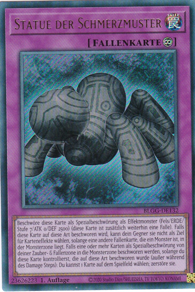 Statue der Schmerzmuster - BLGG-DE132 - Ultra Rare - Deutsch - 1. Auflage - Battles of Legend: Glorious Gallery - Yu-Gi-Oh!