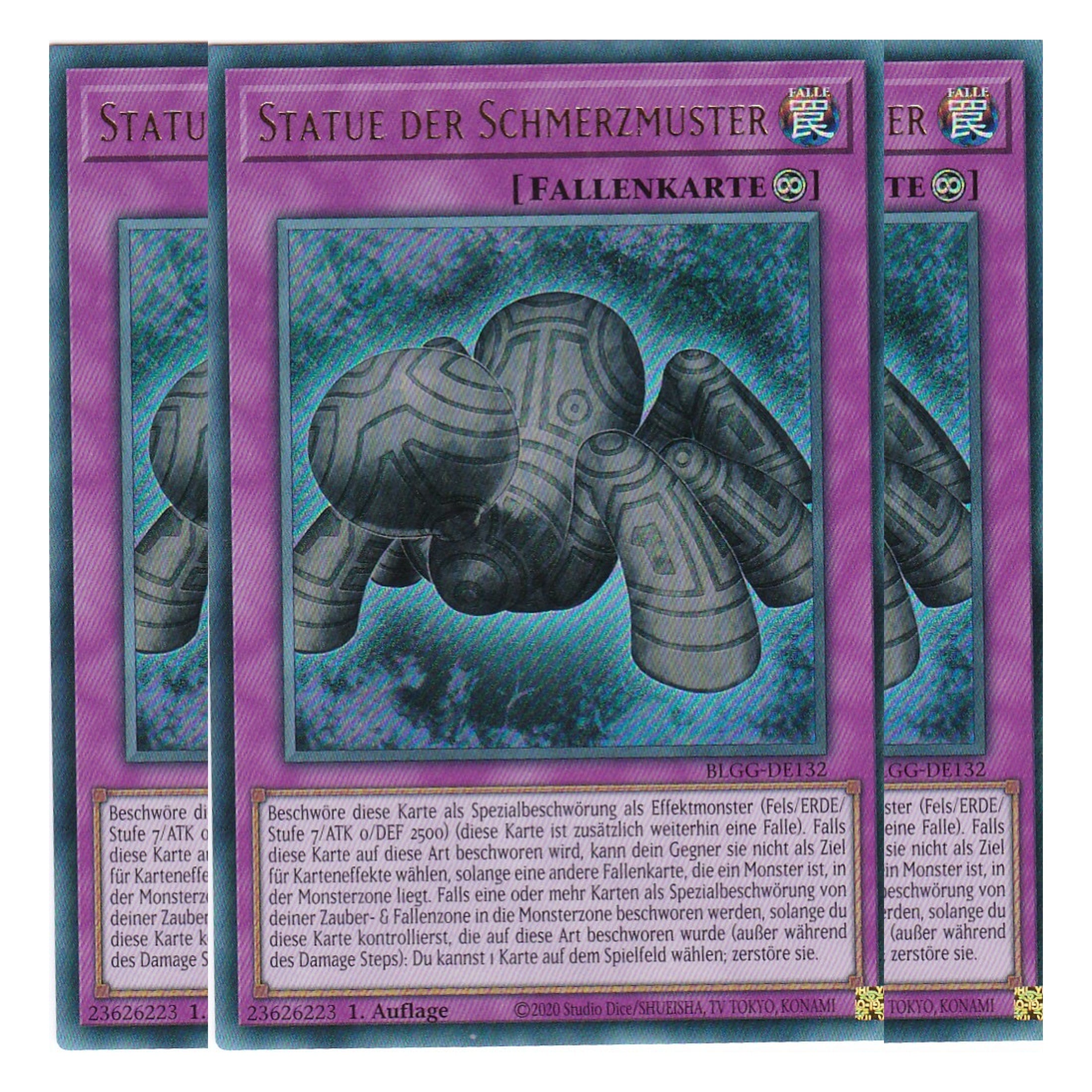 Statue der Schmerzmuster - BLGG-DE132 - Ultra Rare - Deutsch - 1. Auflage  - Battles of Legend: Glorious Gallery - Yu-Gi-Oh! - Playset (3 Kopien)
