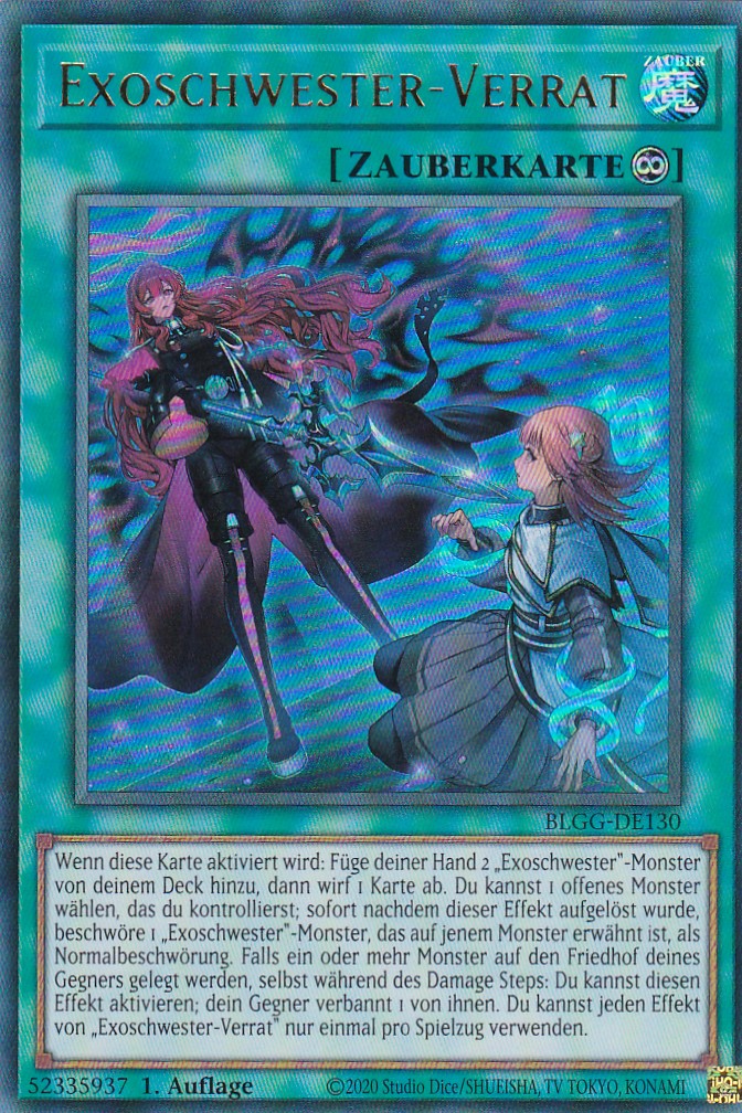 Exoschwester-Verrat - BLGG-DE130 - Ultra Rare - Deutsch - 1. Auflage - Battles of Legend: Glorious Gallery - Yu-Gi-Oh!