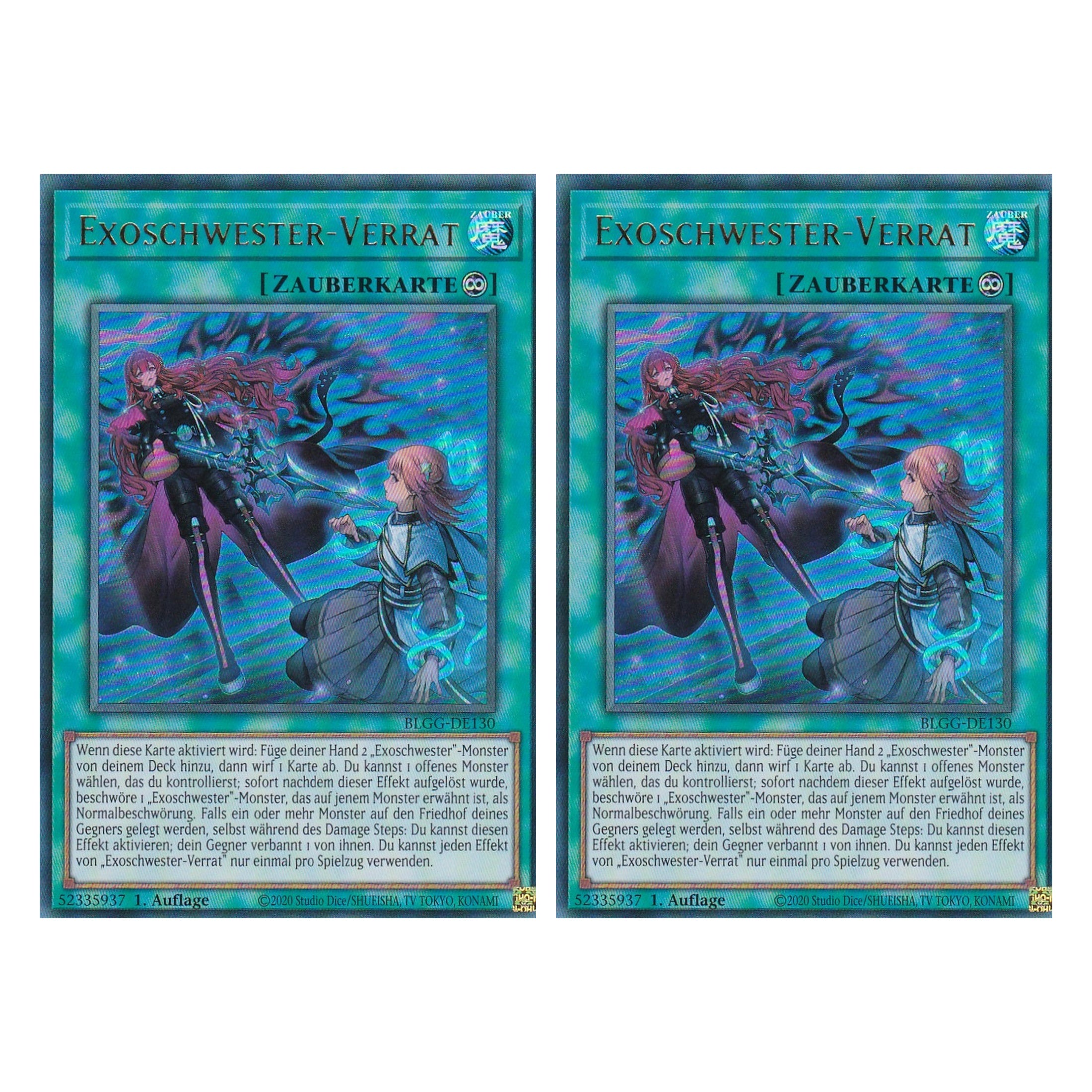 Exoschwester-Verrat - BLGG-DE130 - Ultra Rare - Deutsch - 1. Auflage  - Battles of Legend: Glorious Gallery - Yu-Gi-Oh! - Duo Set (2 Stück)