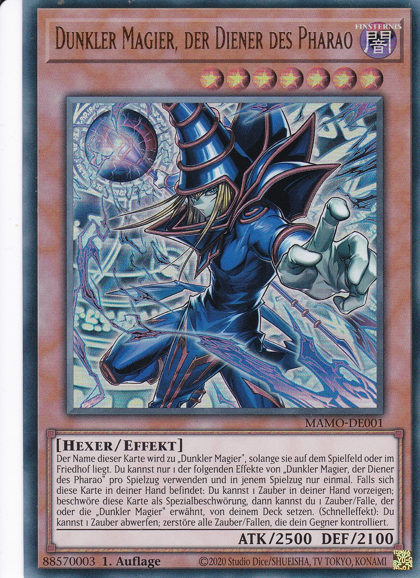 MAMO-DE001 - Dunkler Magier, der Diener des Pharao - Ultra Rare - Deutsch - 1. Auflage - Magnificent Monsters - Yu-Gi-Oh!