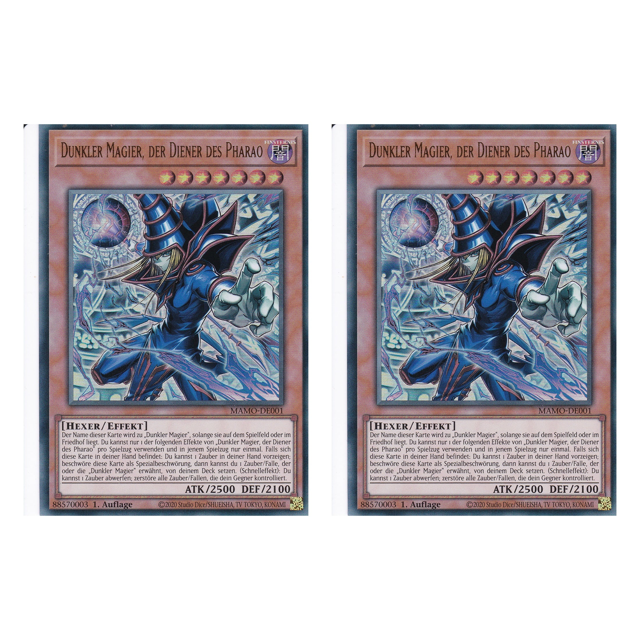 MAMO-DE001 - Dunkler Magier, der Diener des Pharao - Ultra Rare - Deutsch - 1. Auflage - Magnificent Monsters - Duo Set (2 Stück) - Yu-Gi-Oh!